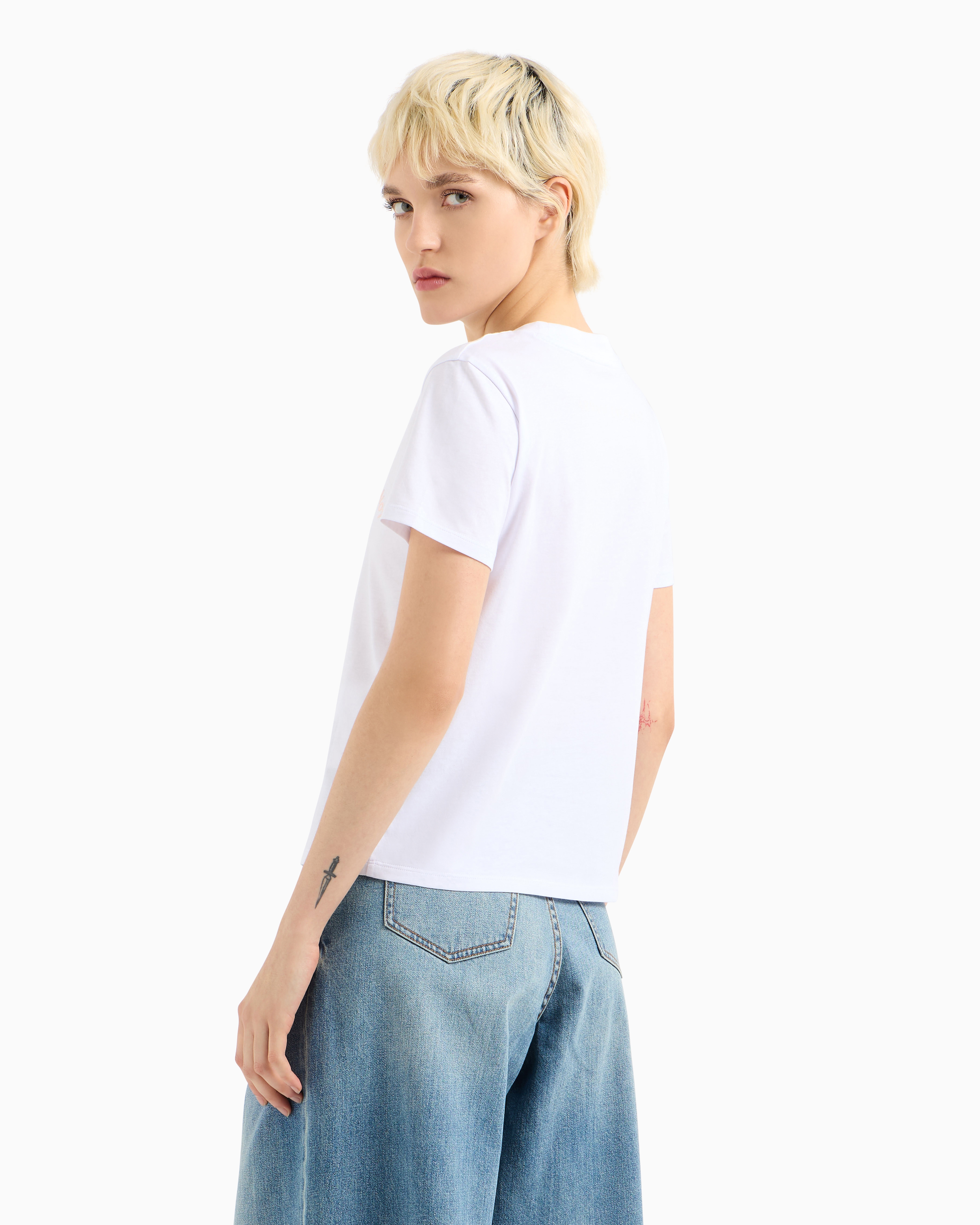Armani Exchange Regular Fit T-shirts In White