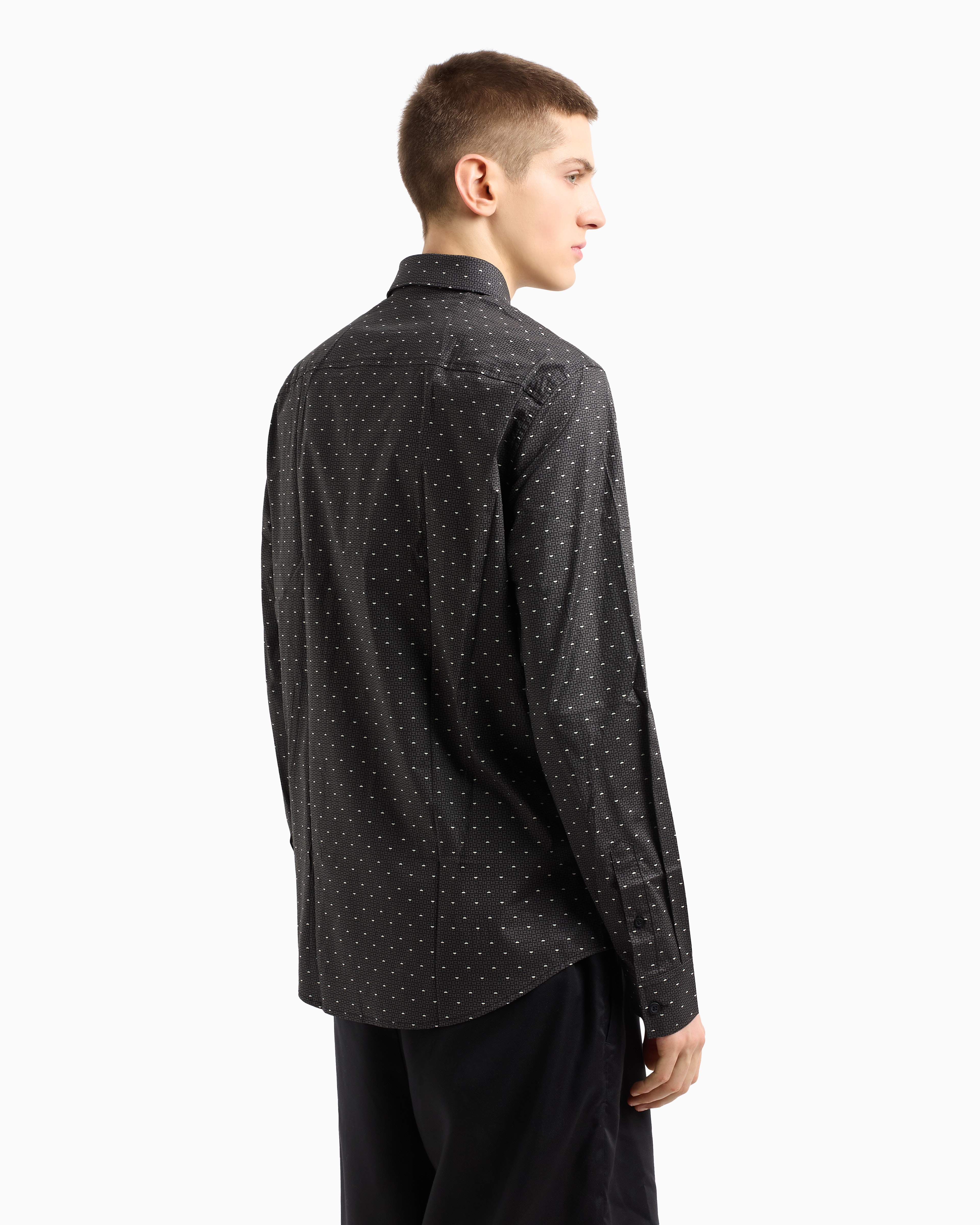 Armani Exchange Classic Shirts In Black