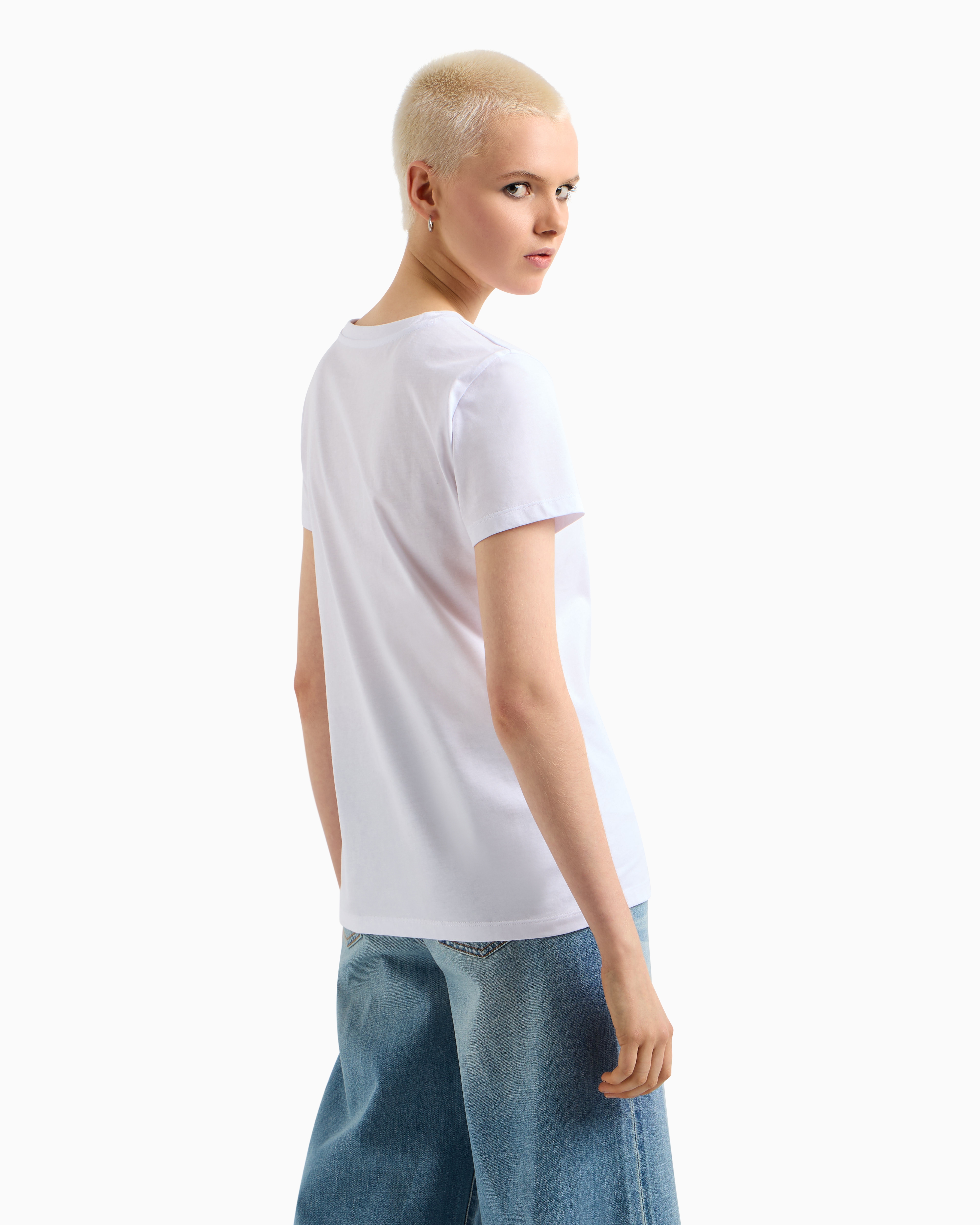 Armani Exchange - Giorgio regular fit T-shirt, Woman, White, Size: