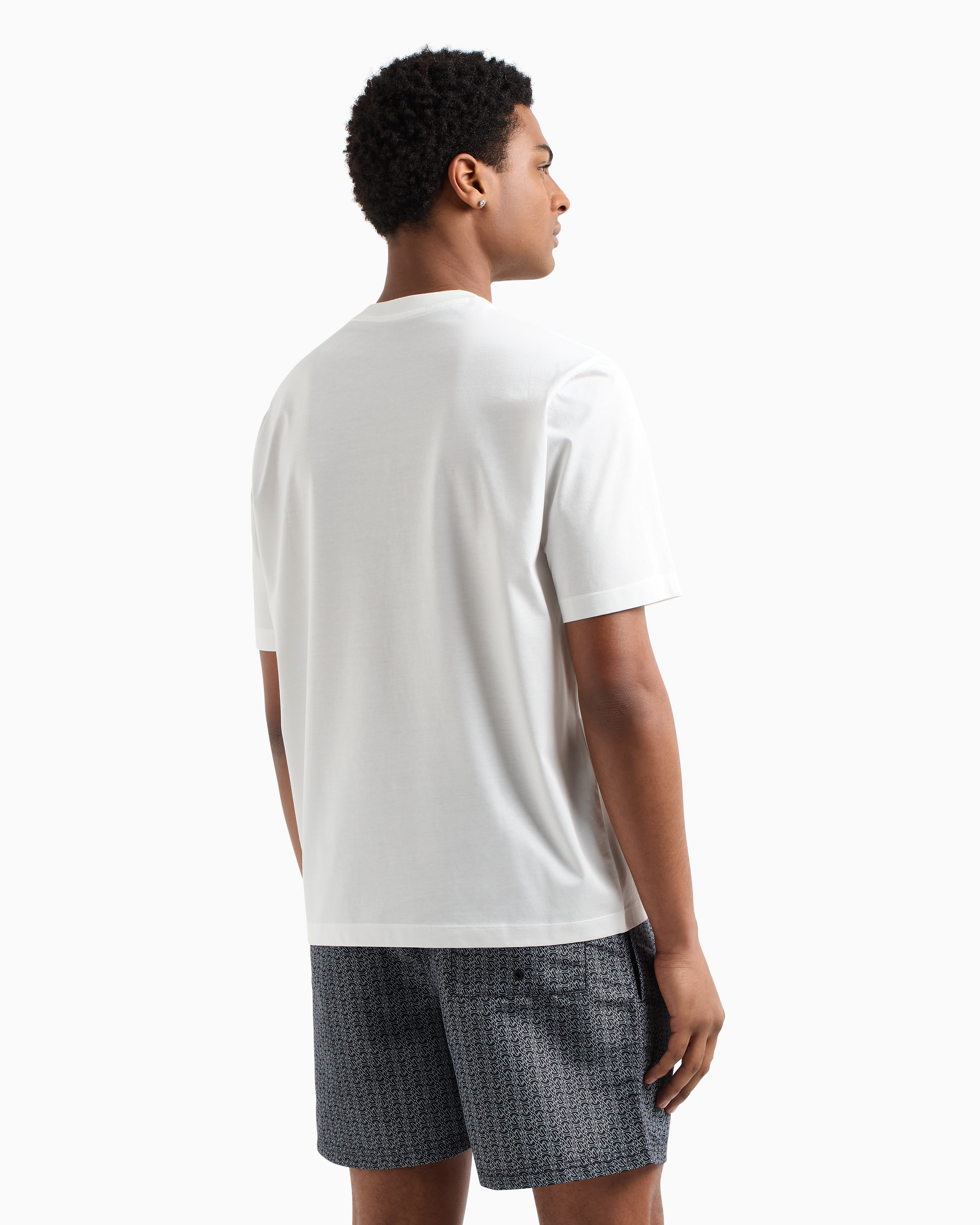 Armani Exchange - Regular fit T-shirt with print on the chest, Man, White, Size: