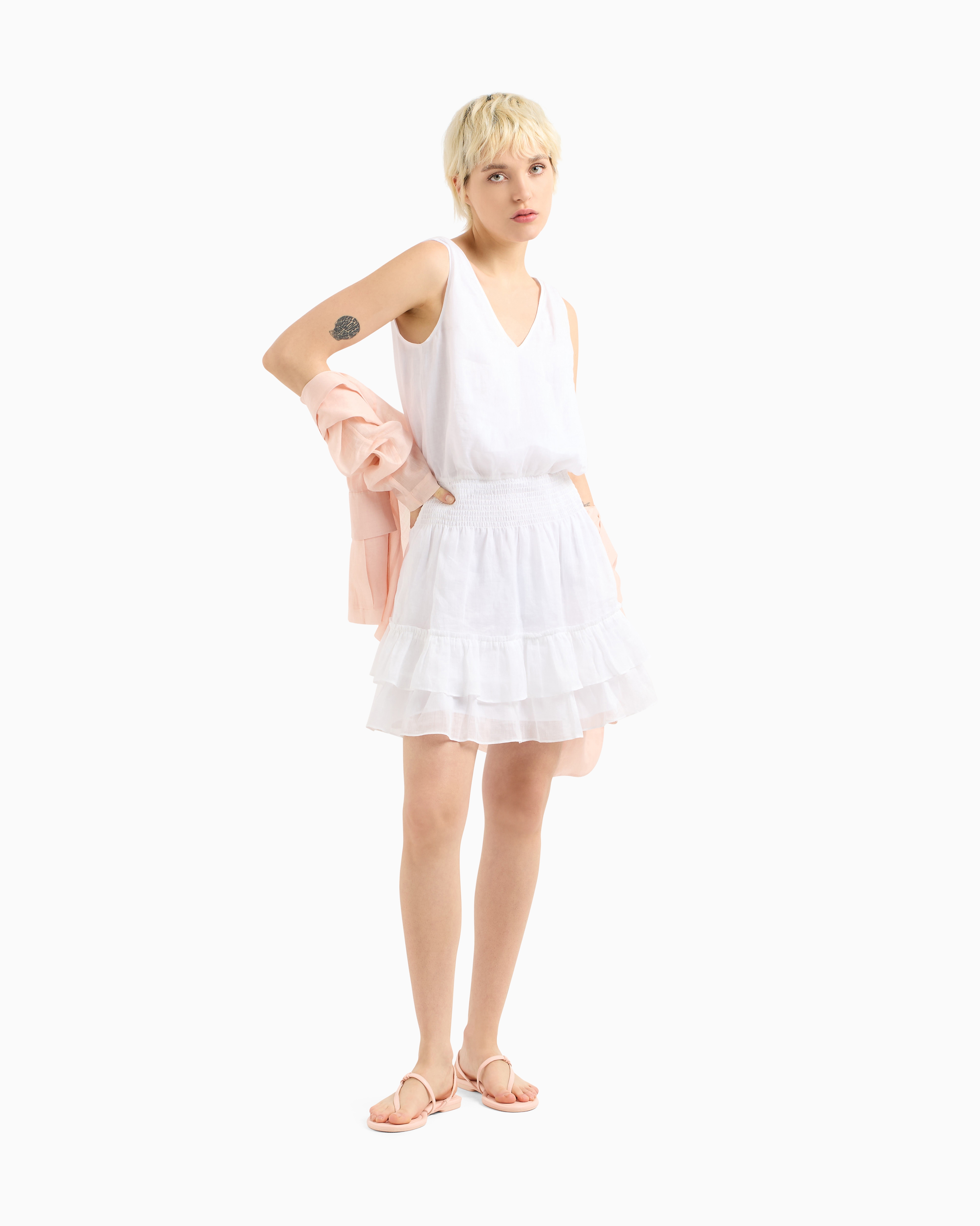 Armani Exchange Short Dresses In White