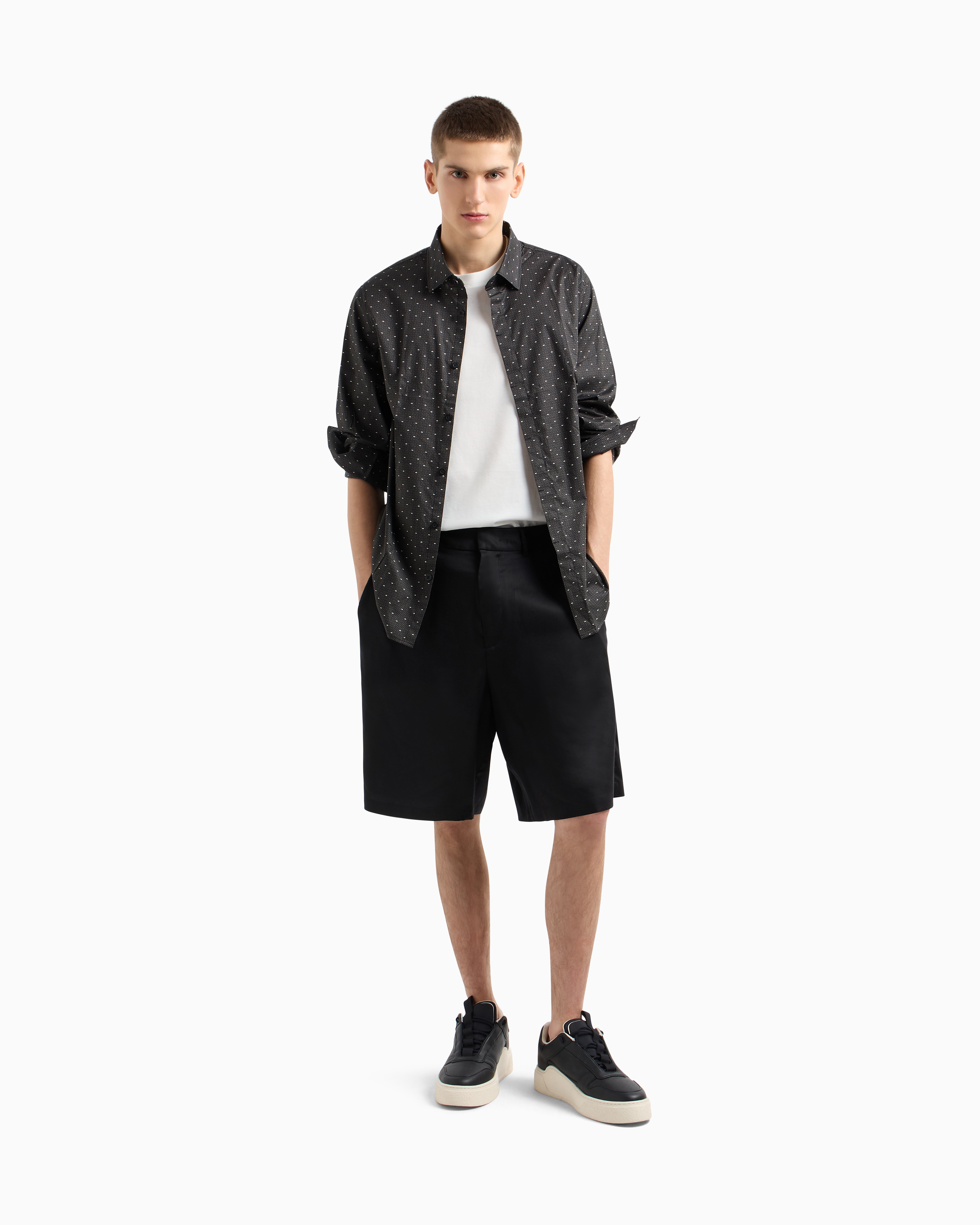 Armani Exchange Classic Shirts In Black