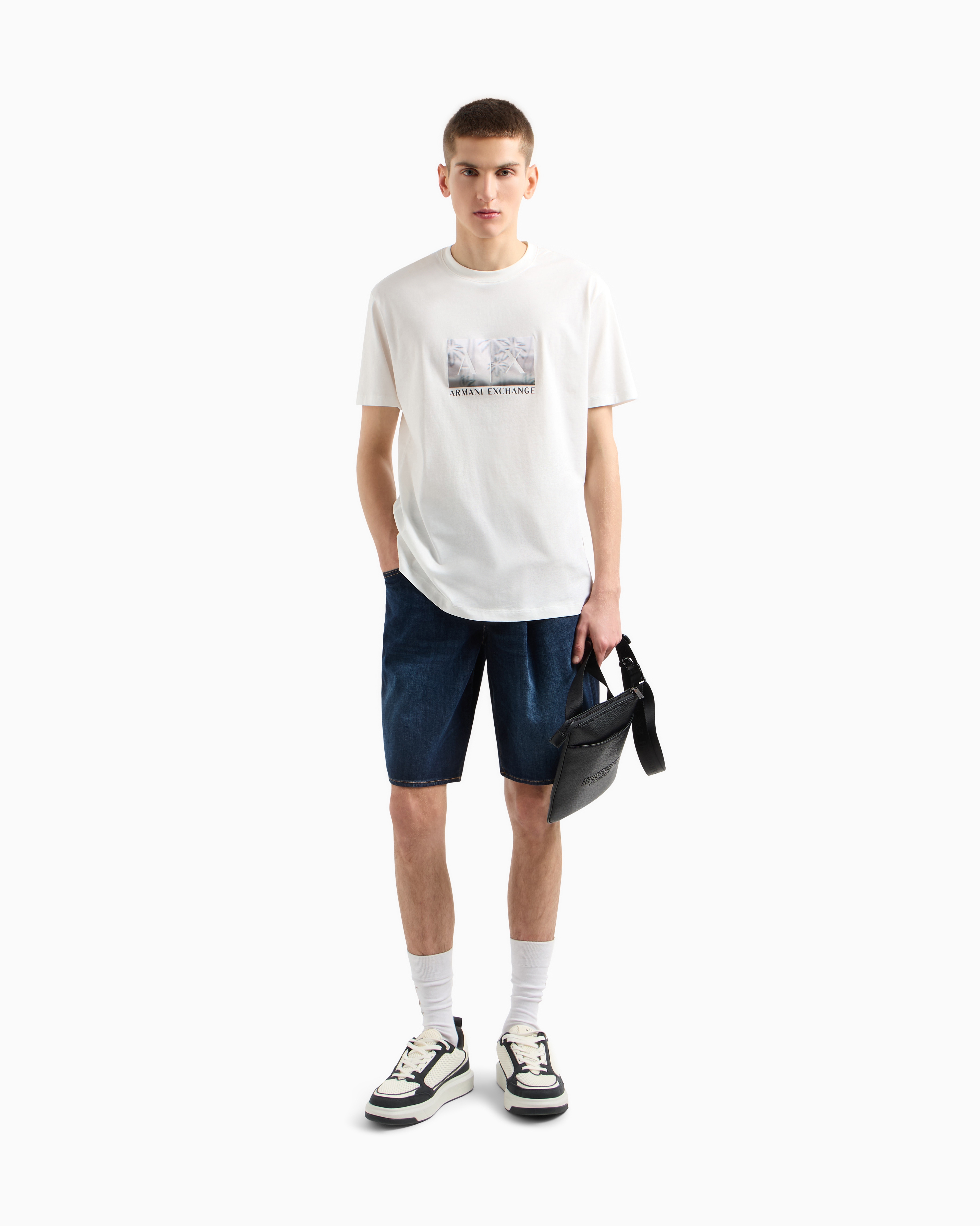 Armani Exchange Regular Fit T-shirts In White