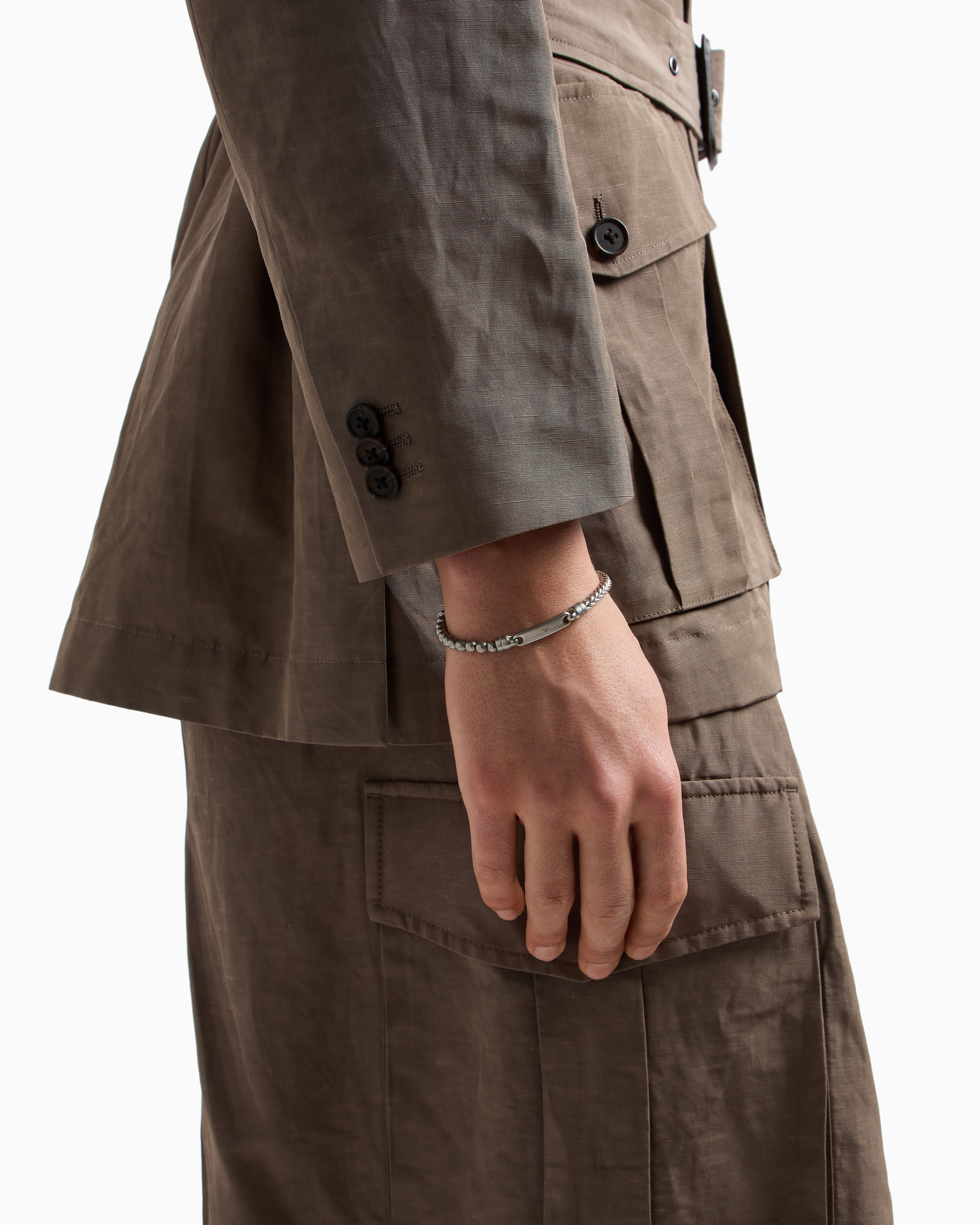 EMPORIO ARMANI STAINLESS STEEL ID BRACELET