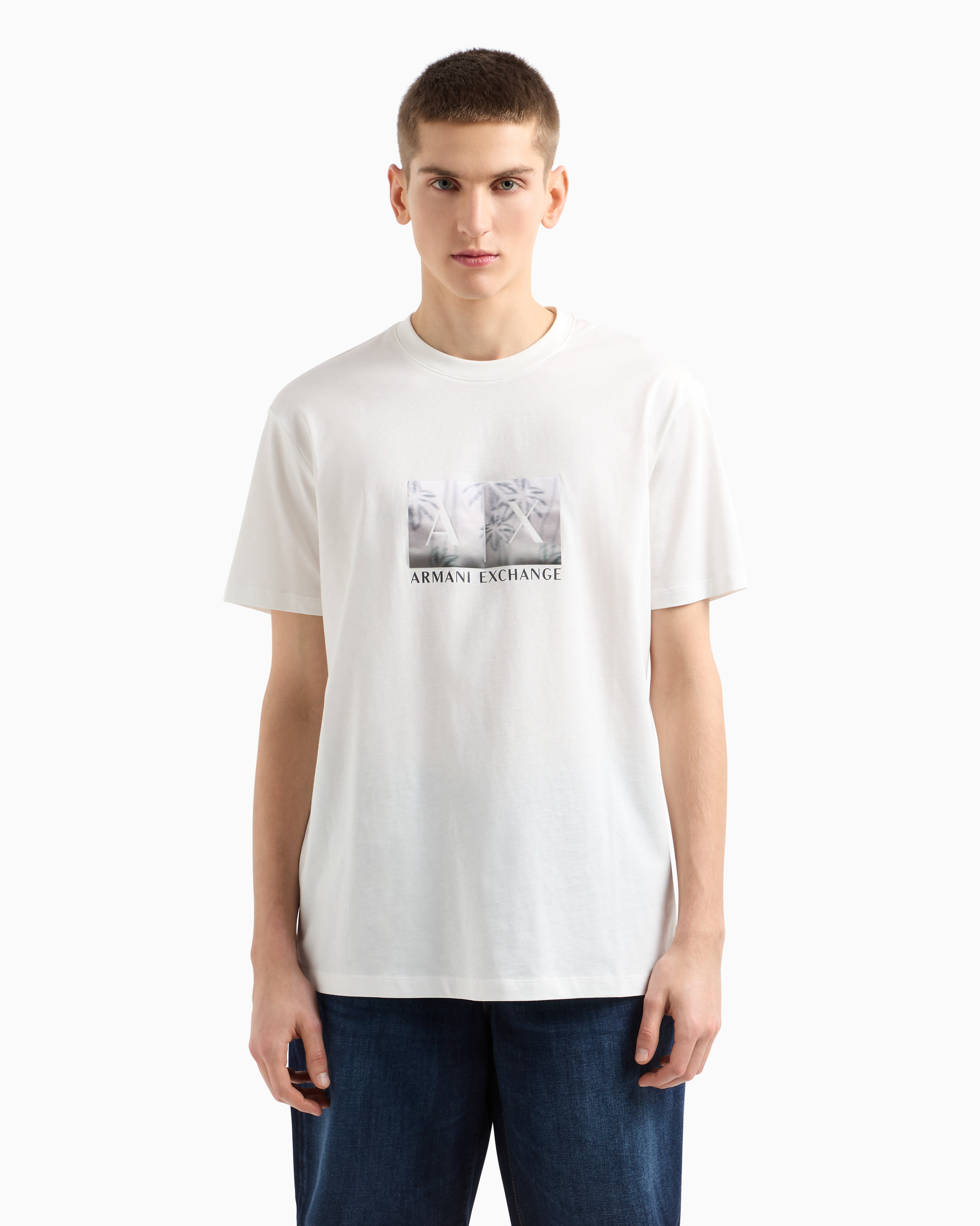 Armani Exchange Regular Fit T-shirts In White