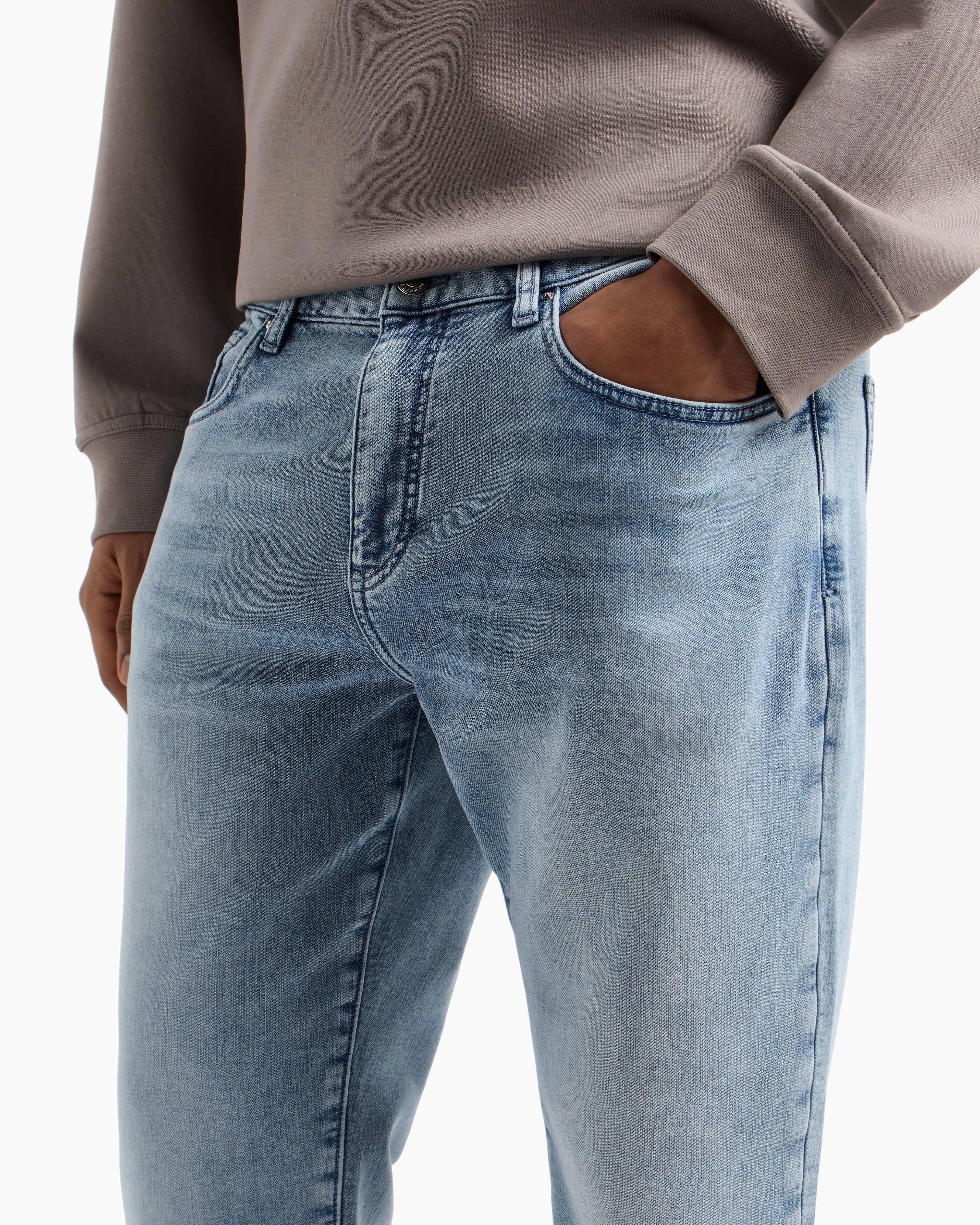 Armani Exchange - Slim Jeans, Man, Blue, Size: