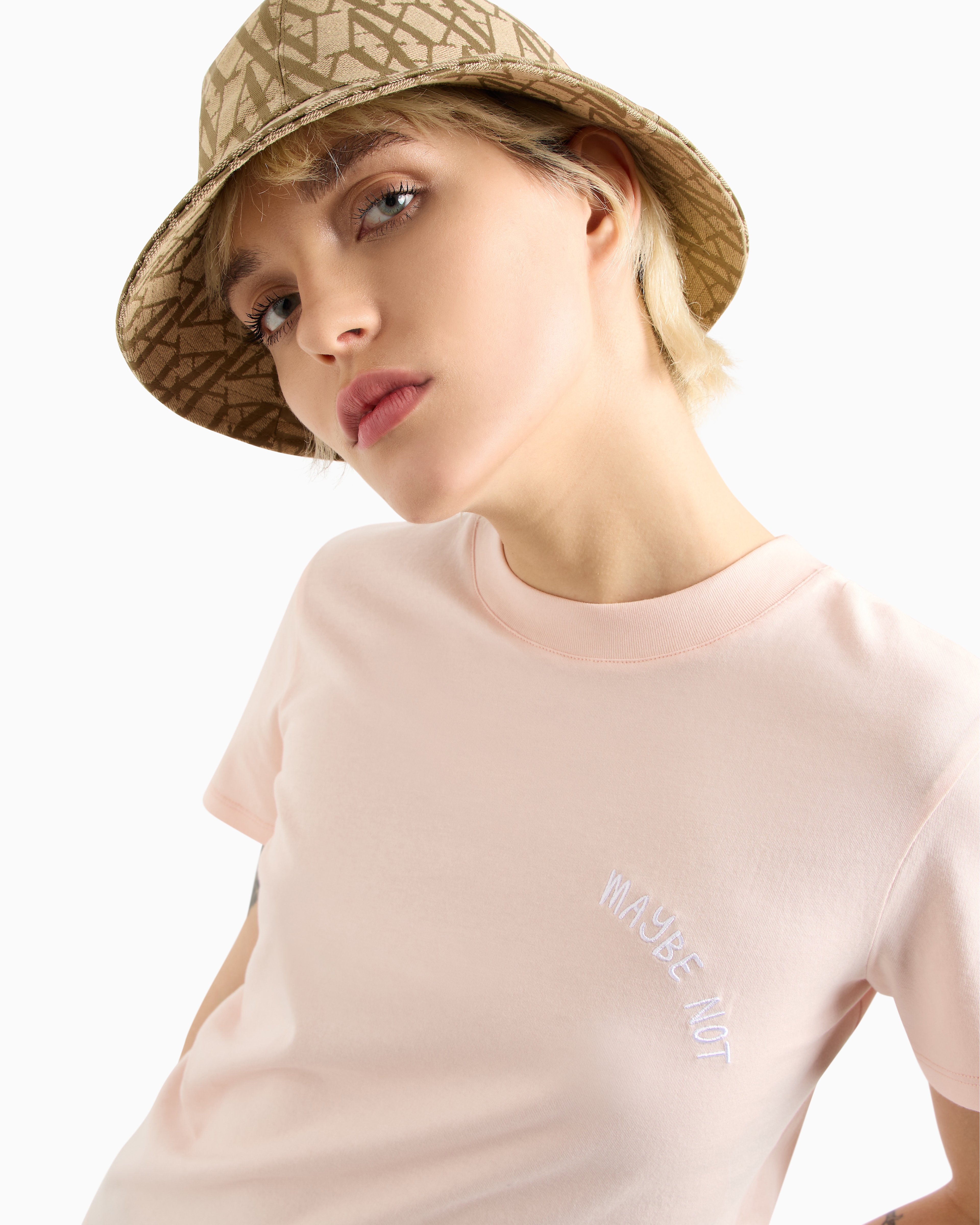 Armani Exchange Regular Fit T-shirts In Pink