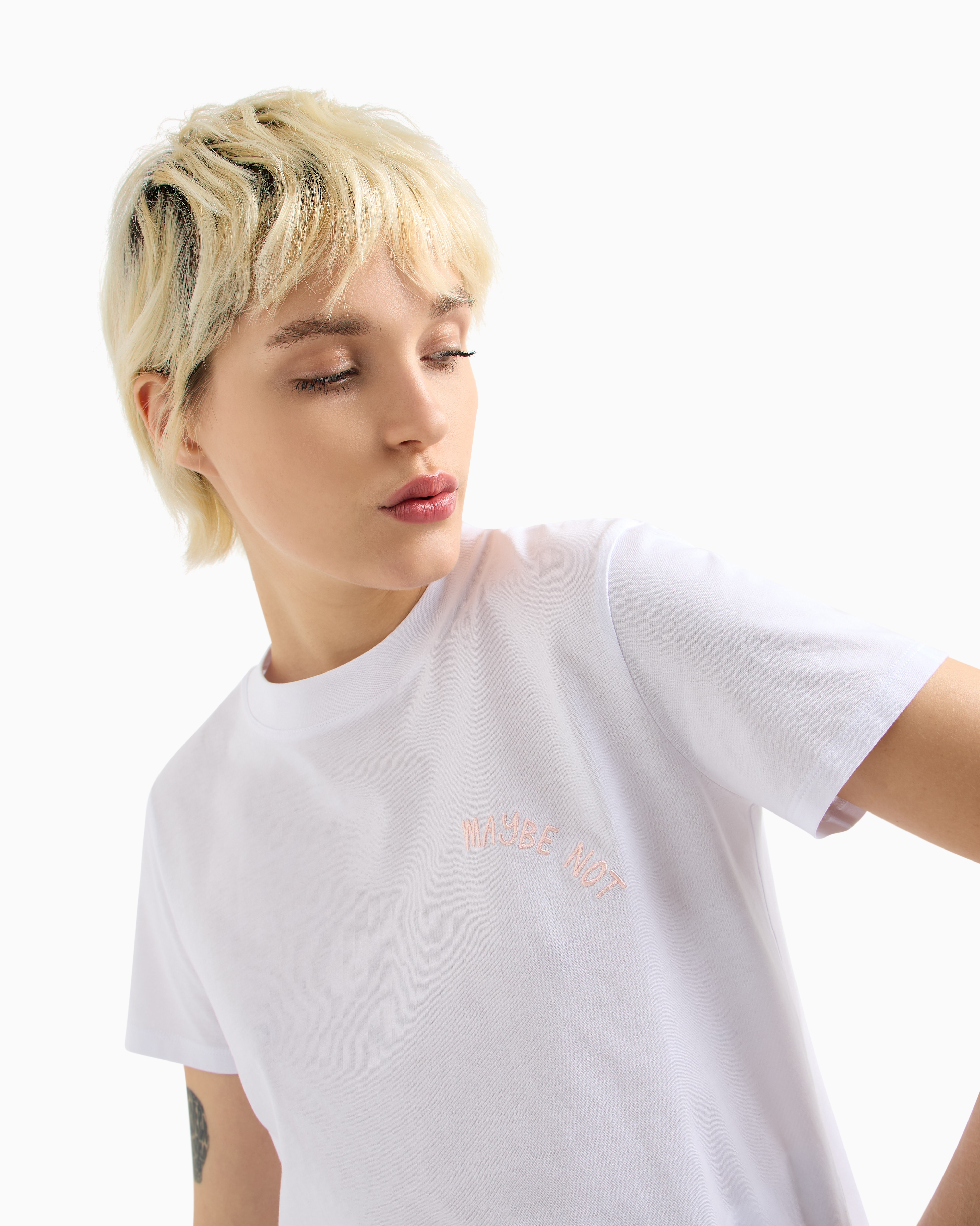 Armani Exchange Regular Fit T-shirts In White