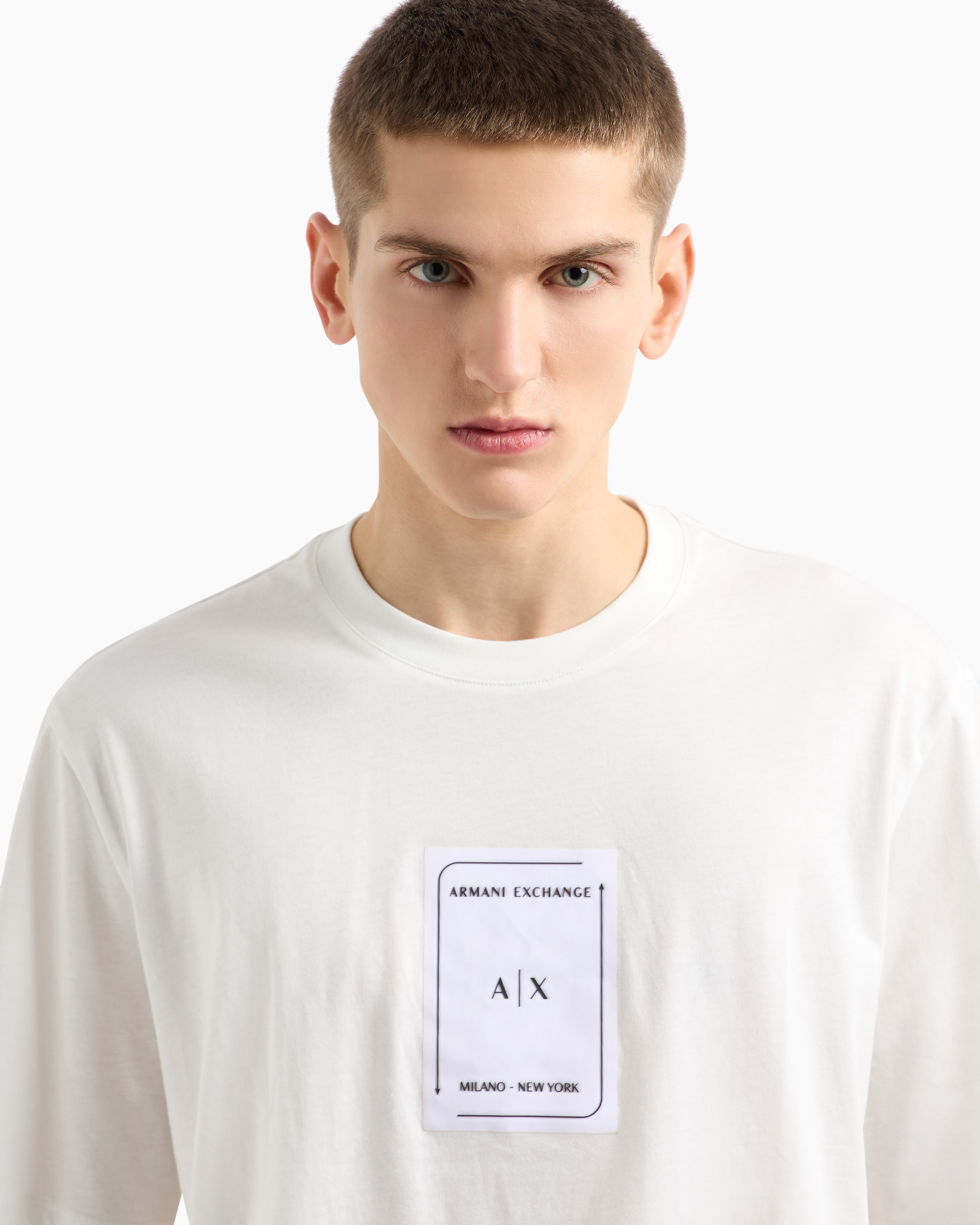 Armani Exchange Regular Fit T-shirts In White