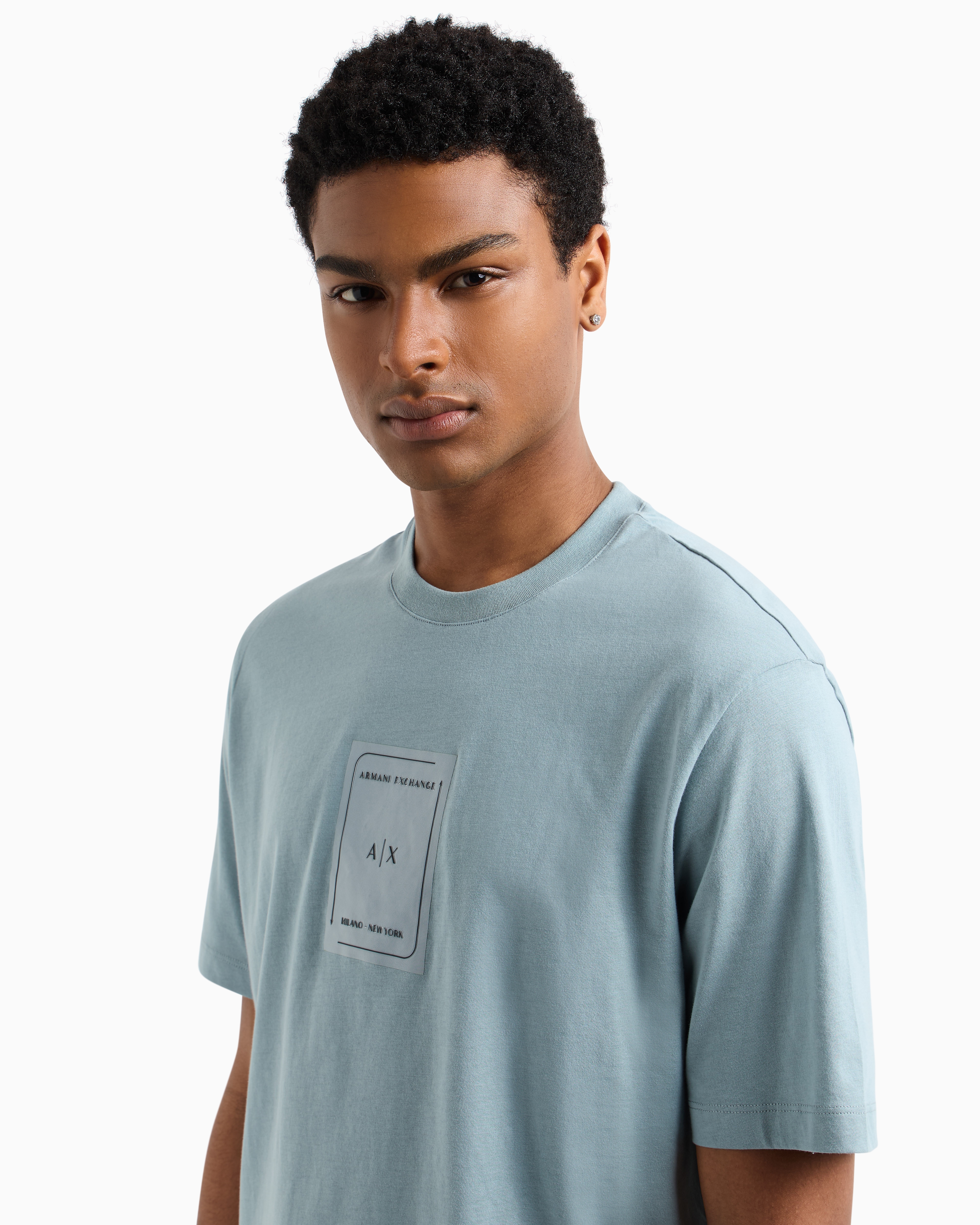 Armani Exchange Regular Fit T-shirts In Green