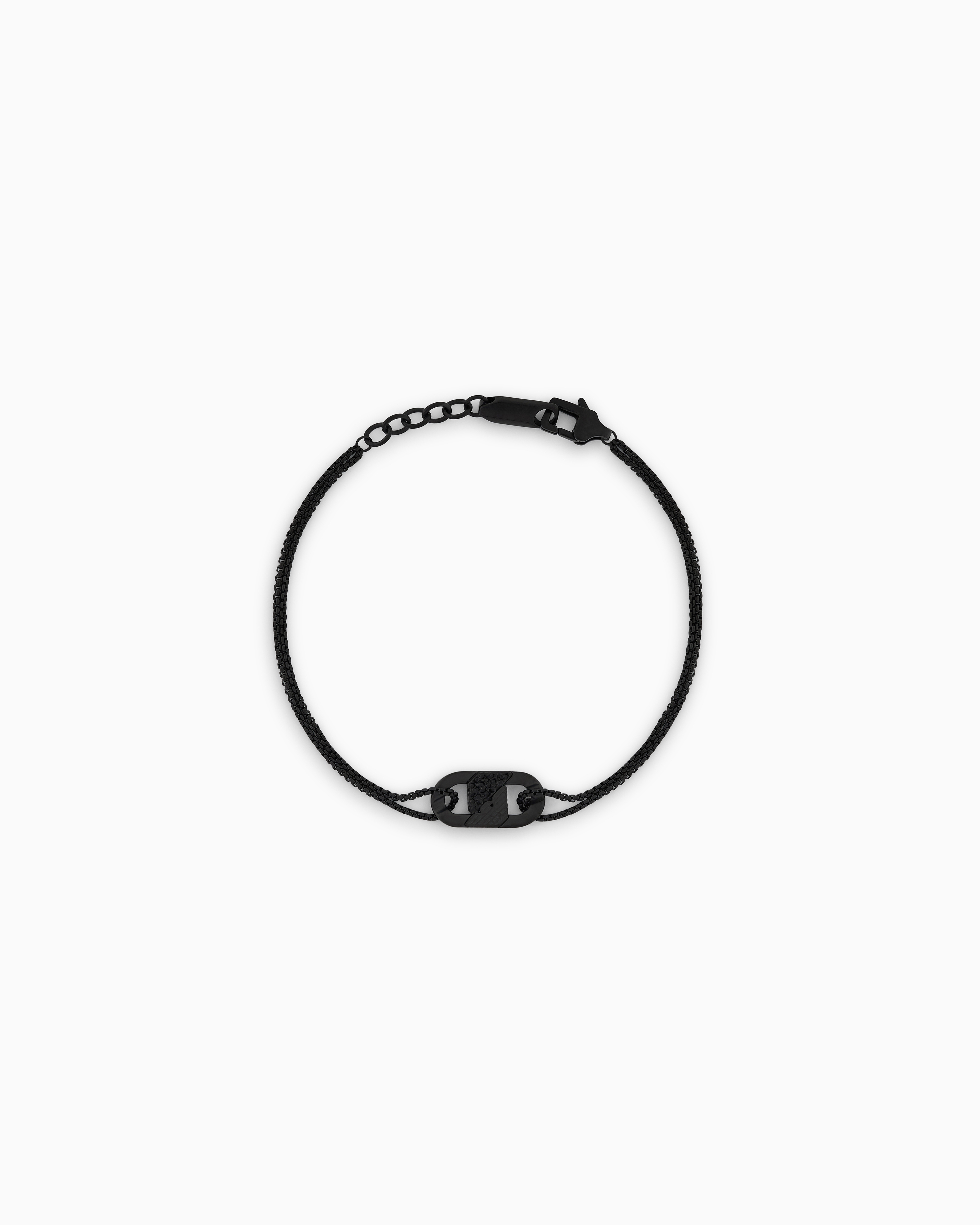 EMPORIO ARMANI BLACK CRYSTAL ID BRACELET