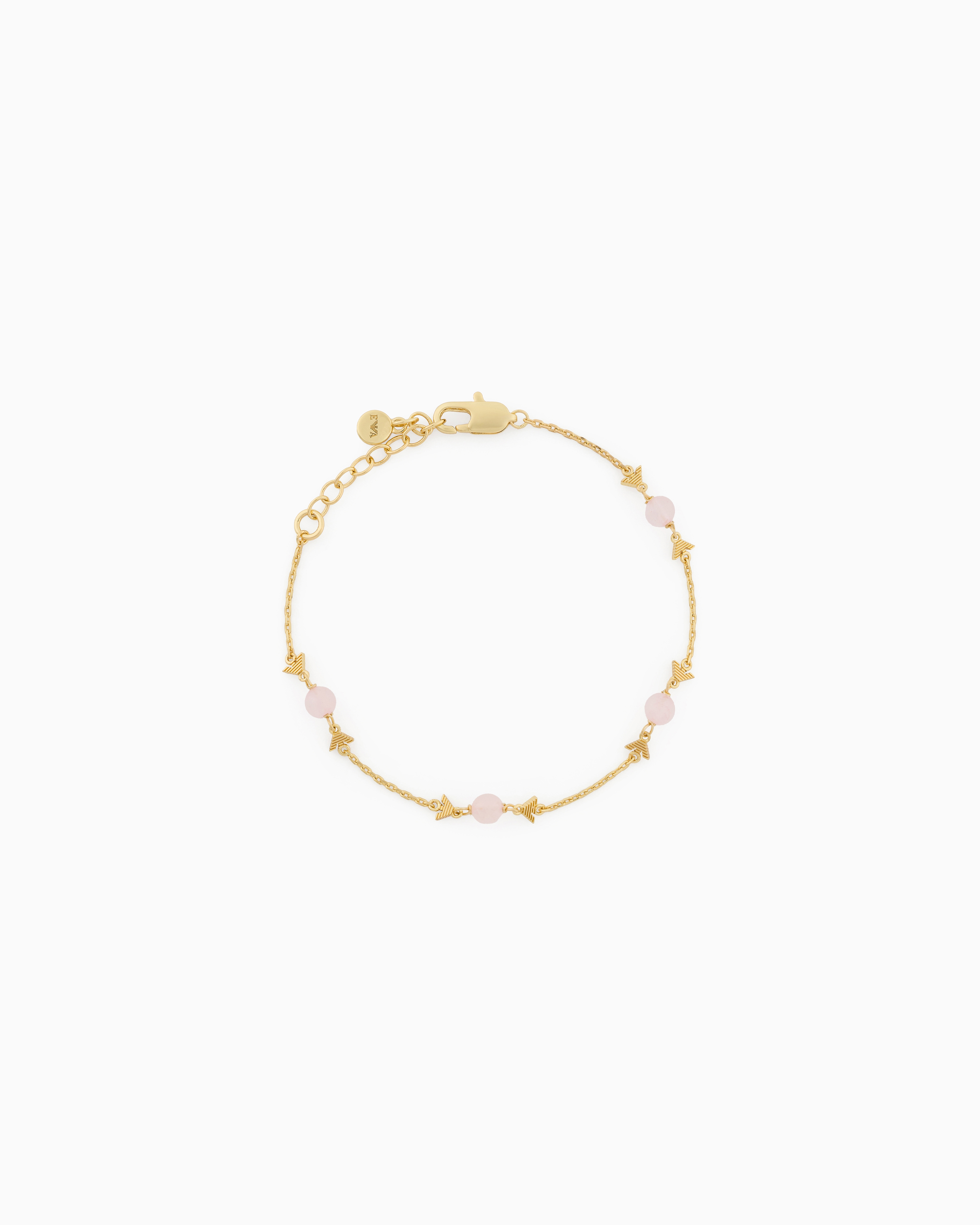 EMPORIO ARMANI GOLD-TONE BRASS STATION BRACELET
