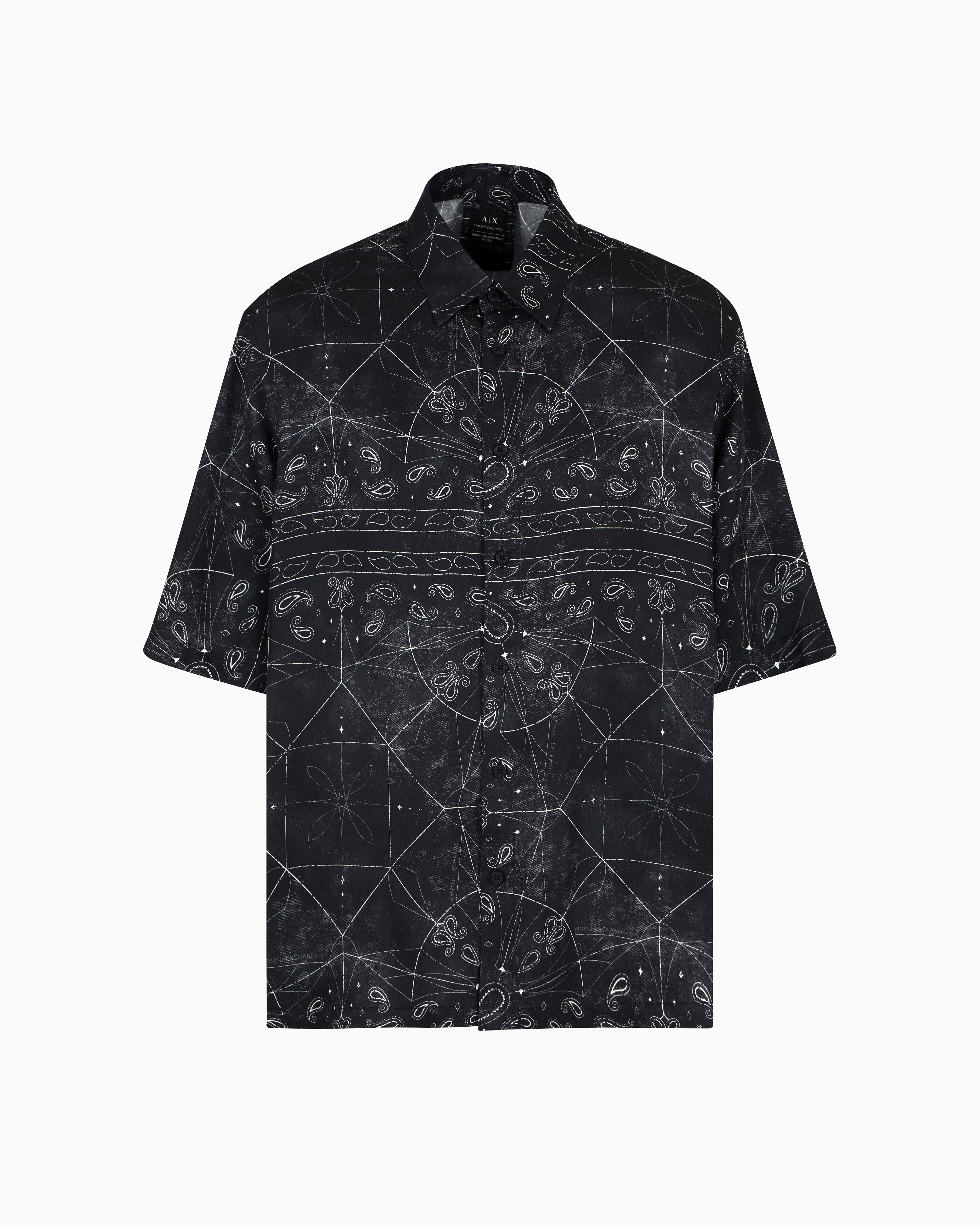 Armani Exchange Casual Shirts In Black