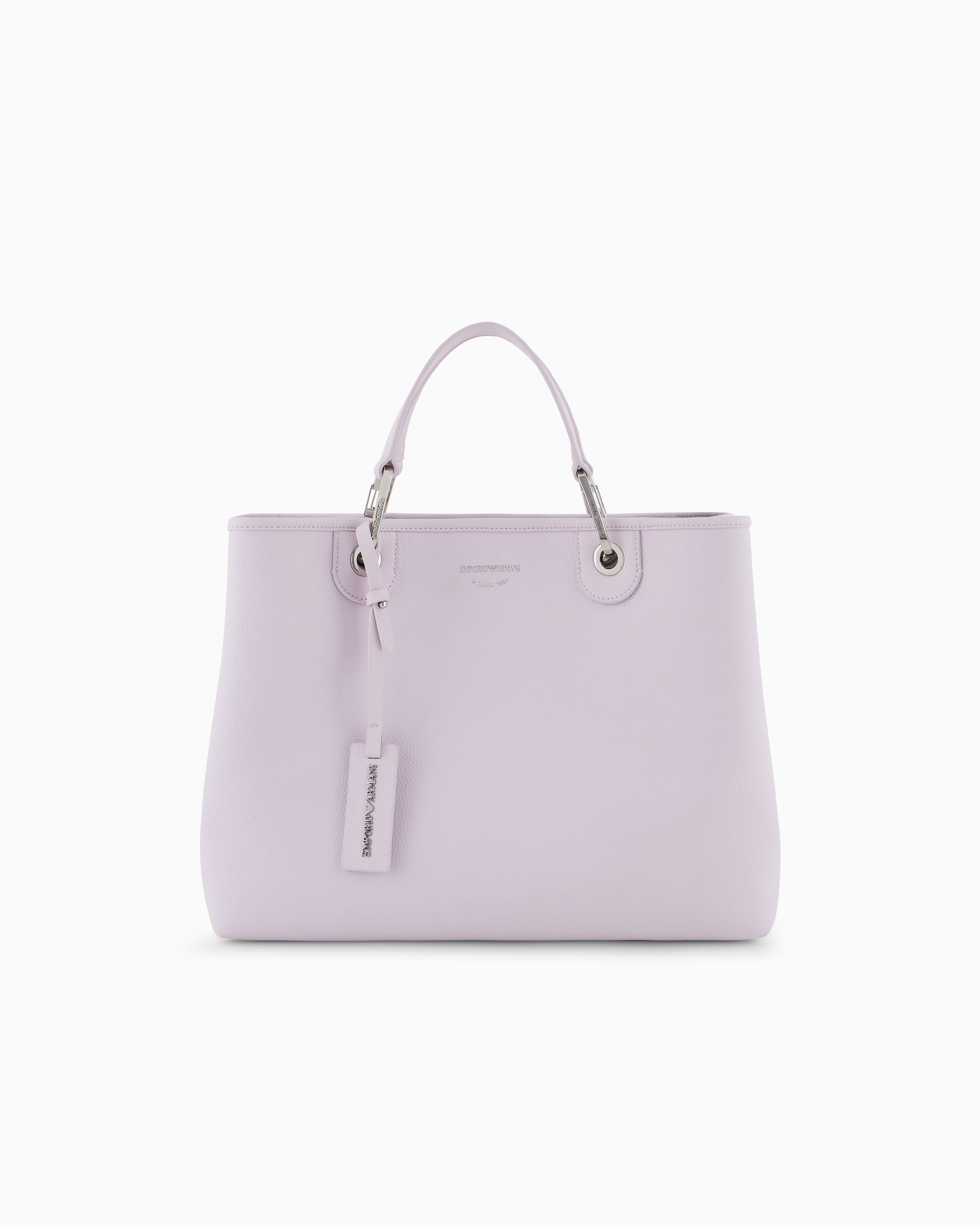 Emporio Armani Medium Myea Shopper Bag With Deer Print In Pink