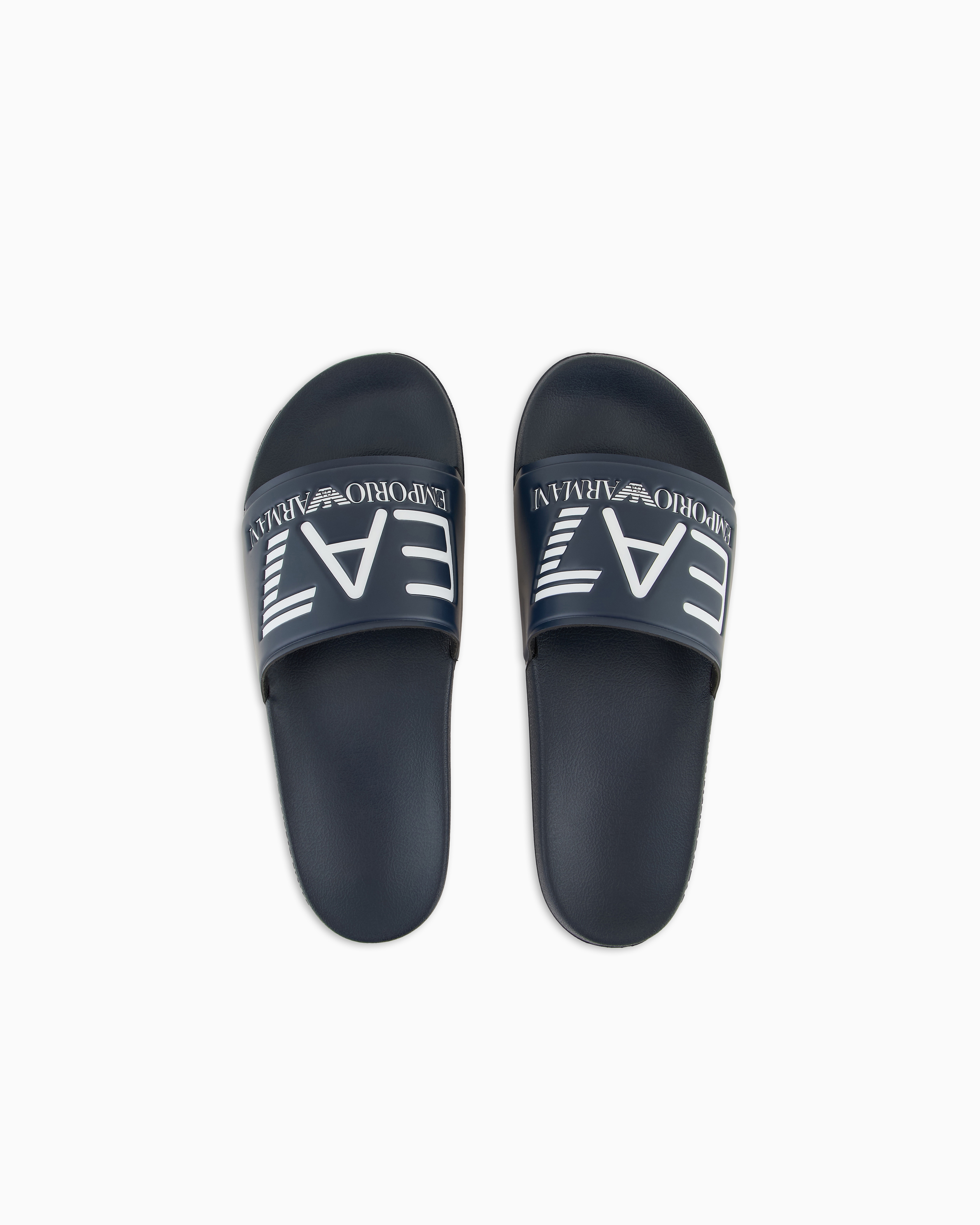 Ea7 Logo Pool Slides In Blue