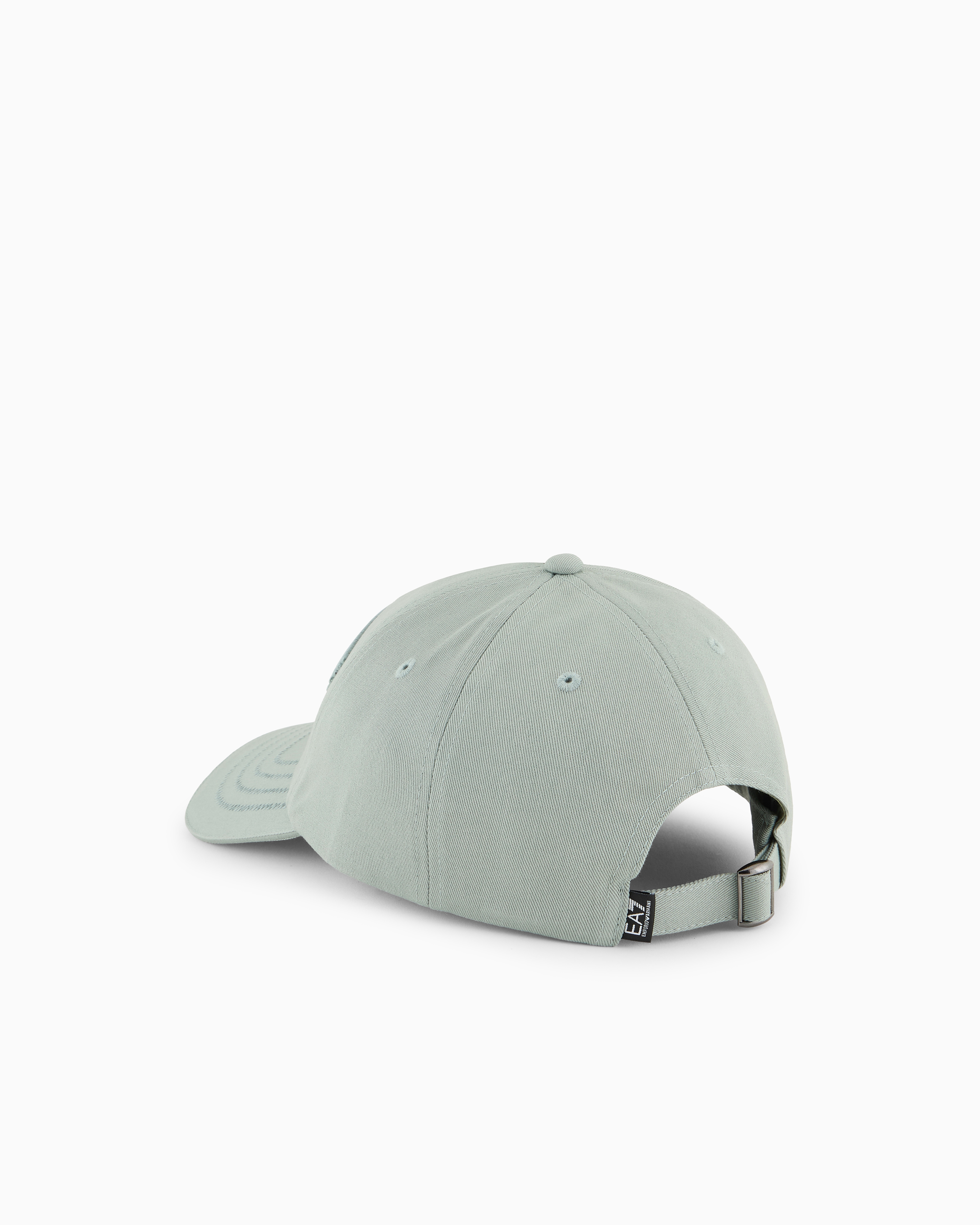 Ea7 Logo Series Cotton Baseball Cap In Green