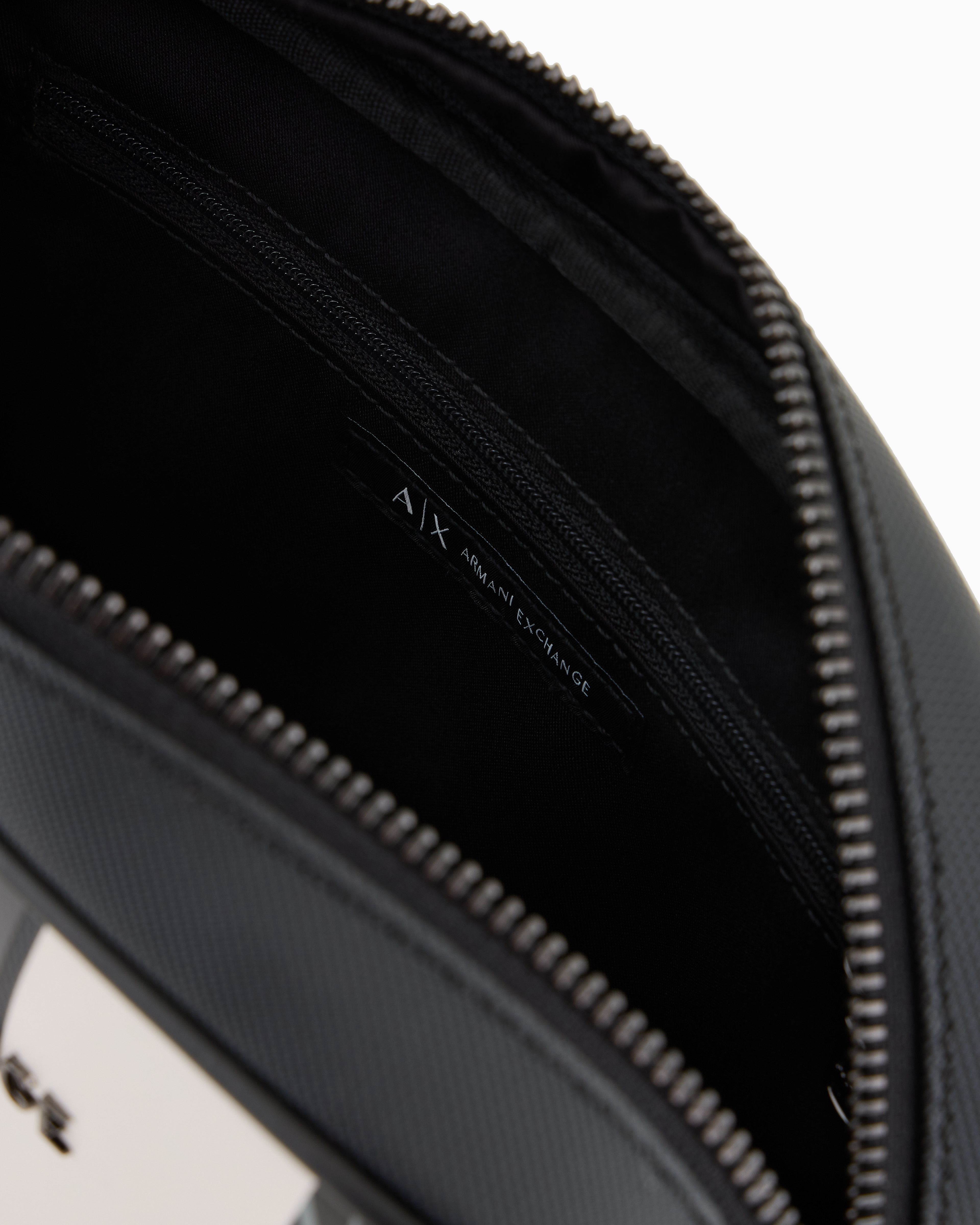 Armani Exchange Shoulder Bag With Contrasting Band In Navy Blue