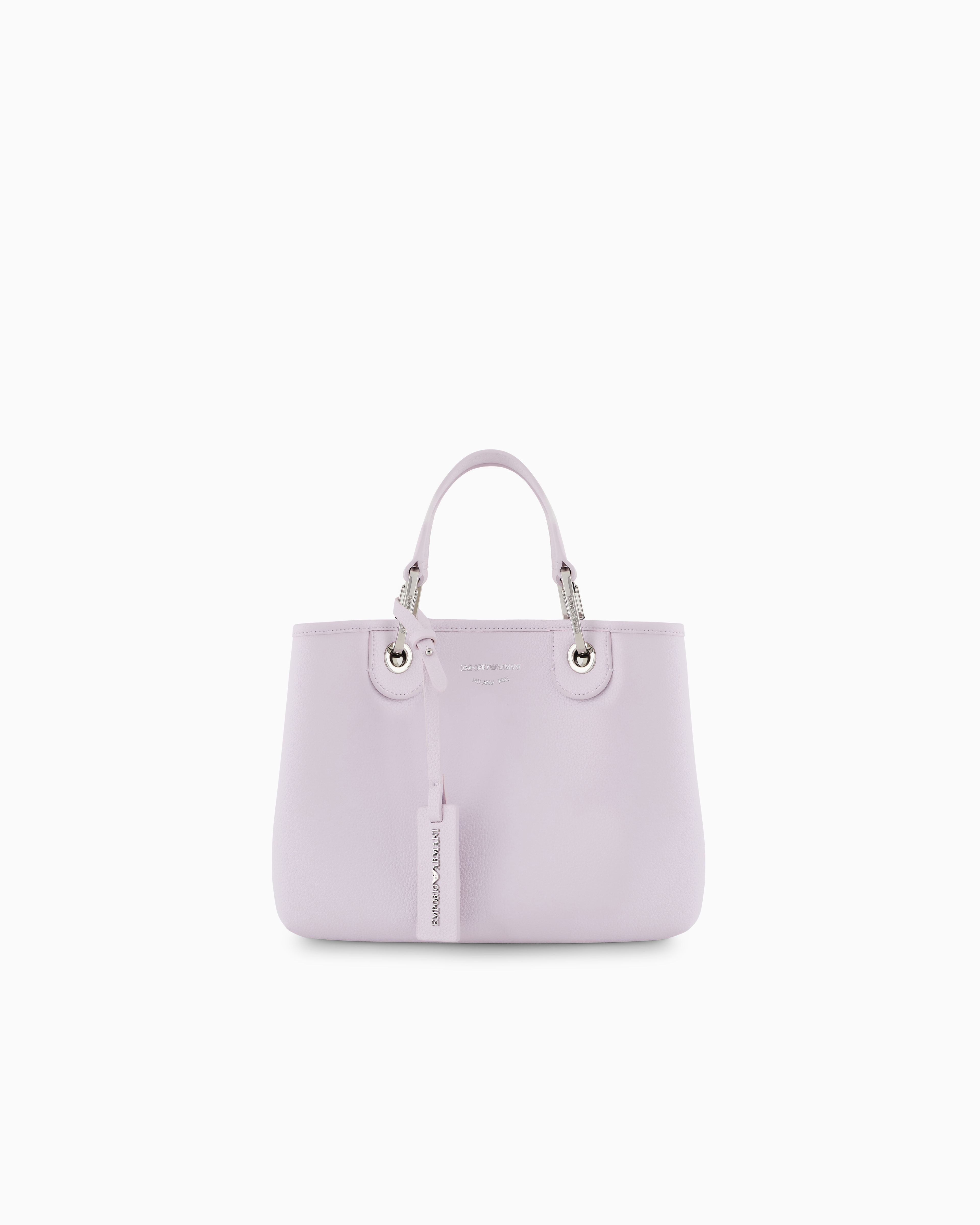 Emporio Armani Small Myea Shopper Bag With Deer Print In Pink