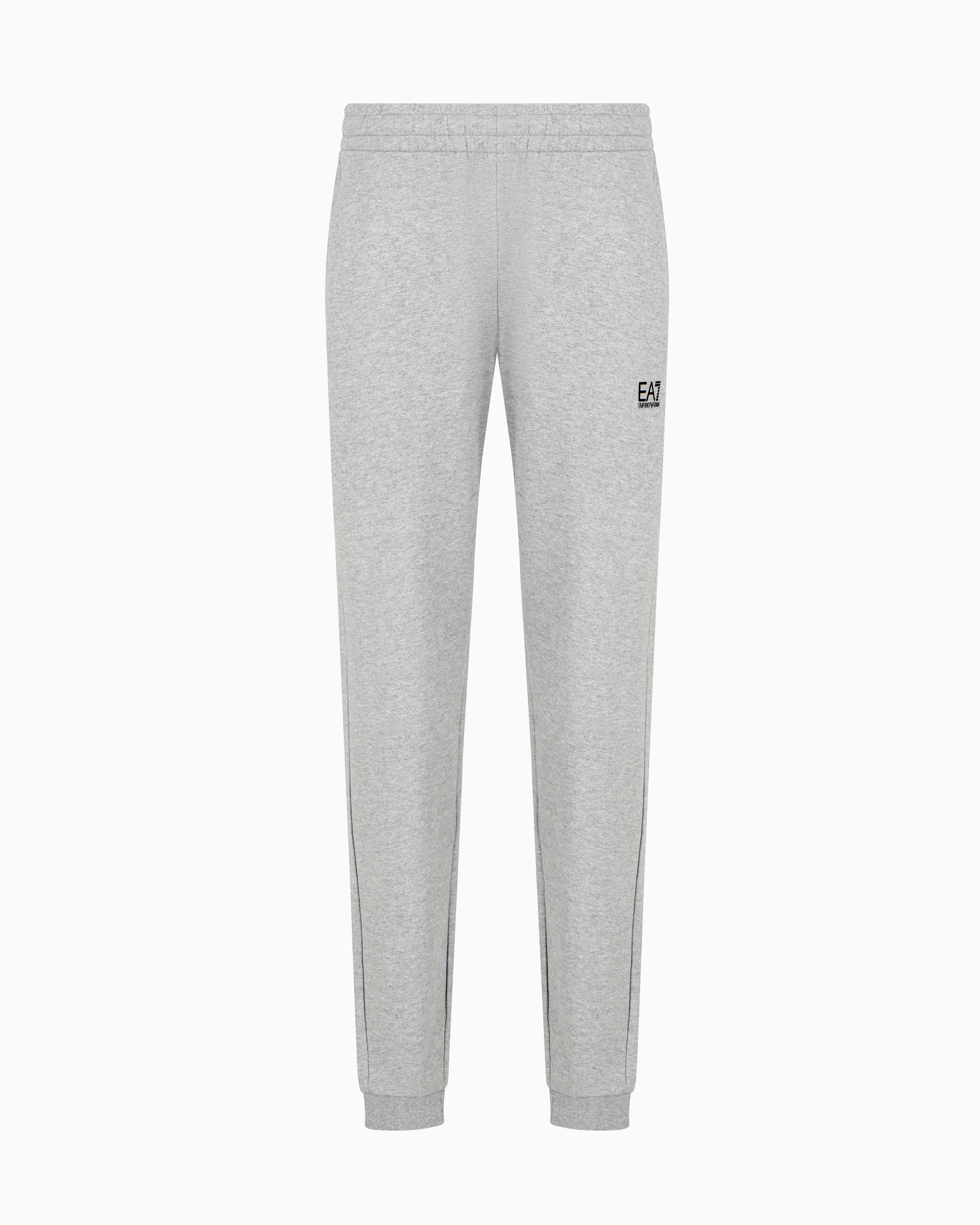 Ea7 Core Identity Cotton Joggers In Gray