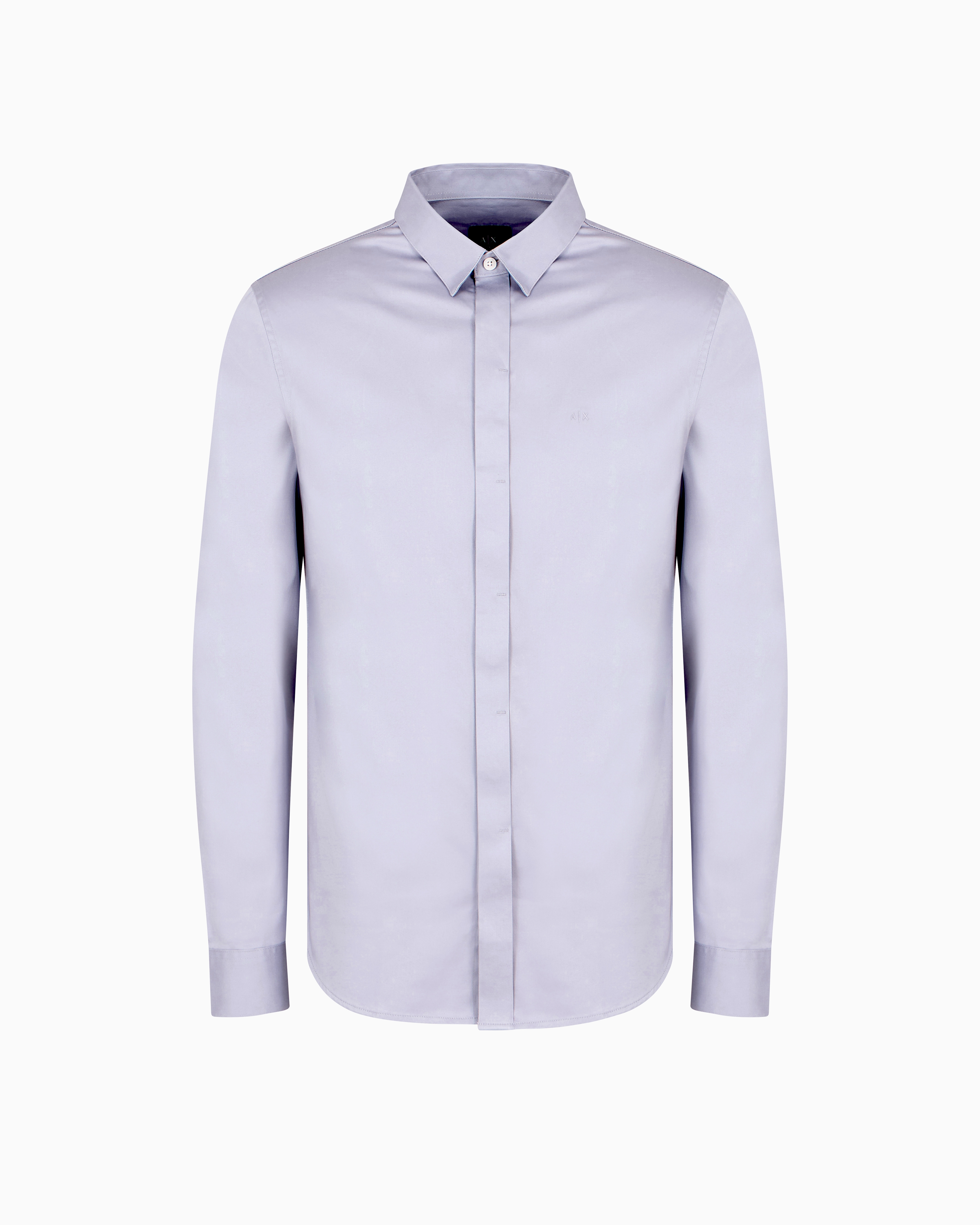 Armani Exchange Regular Fit Cotton Shirt In Purple