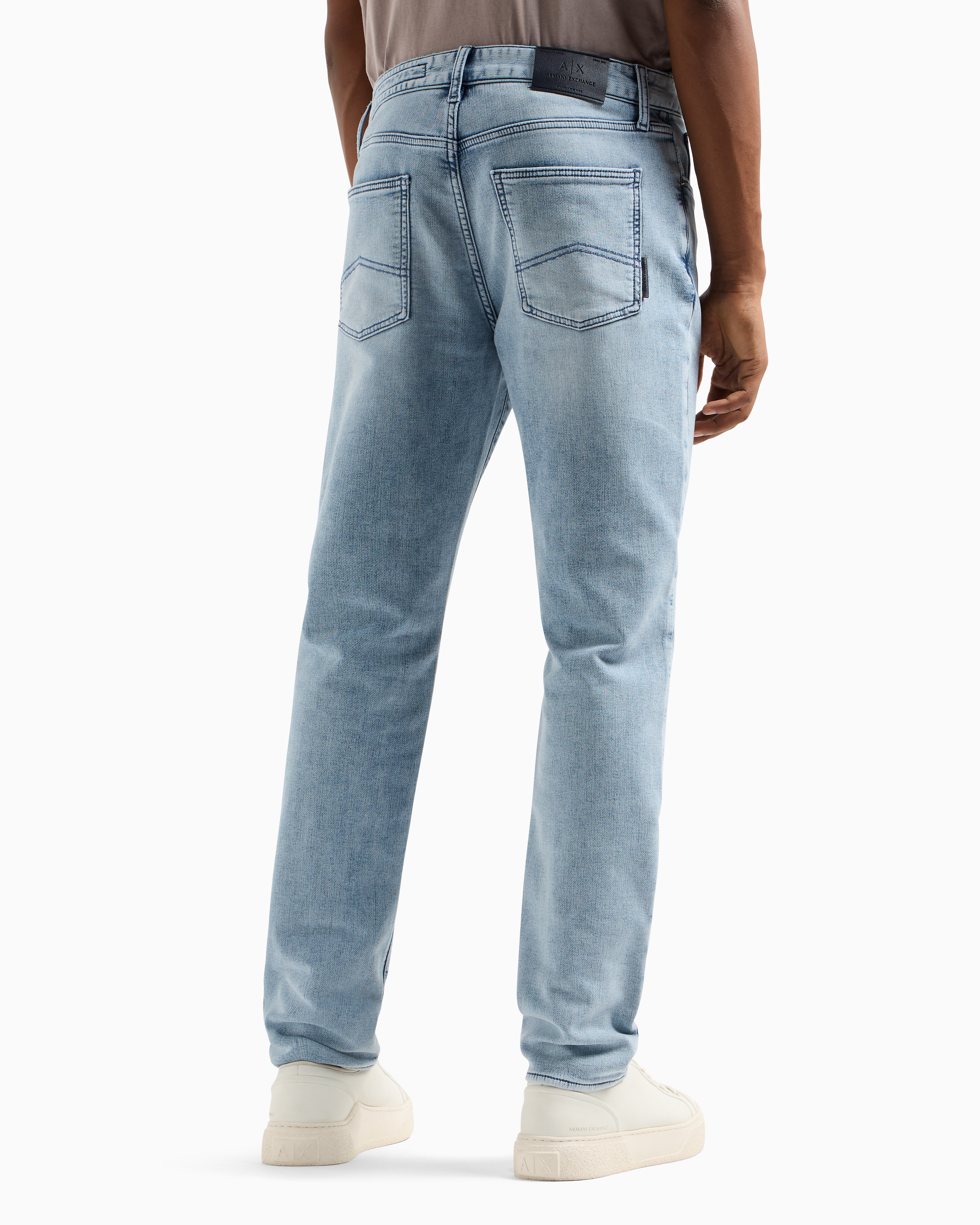 Armani Jeans ライトブルー スリムフィットW34 ARMANI JEANS - LIGHT BLUE - STRETCH DENIM COTTON