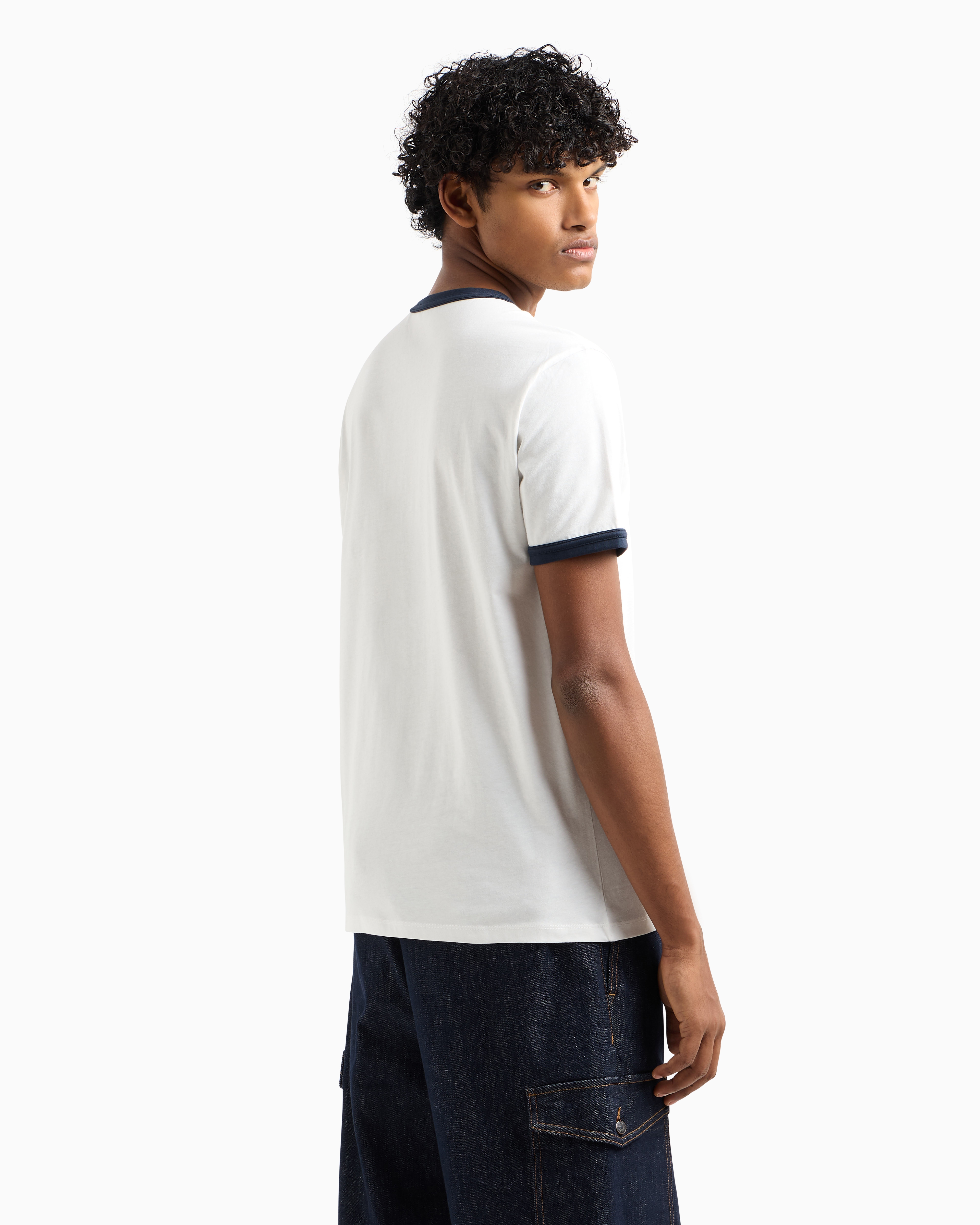 Armani Exchange - ASV Organic Cotton Regular Fit T-Shirt, Man, White, Size:
