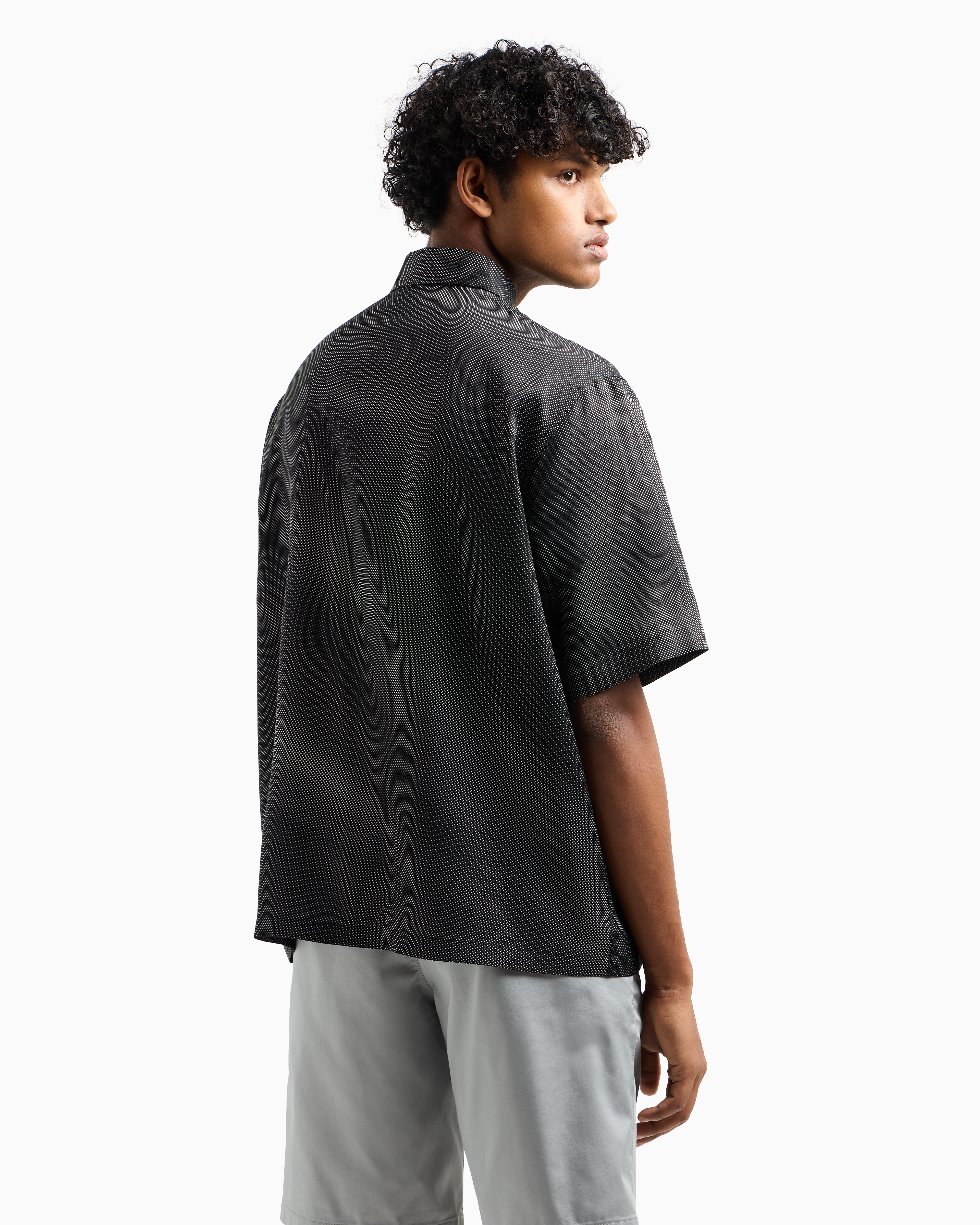 Armani Exchange Casual Shirts In Black