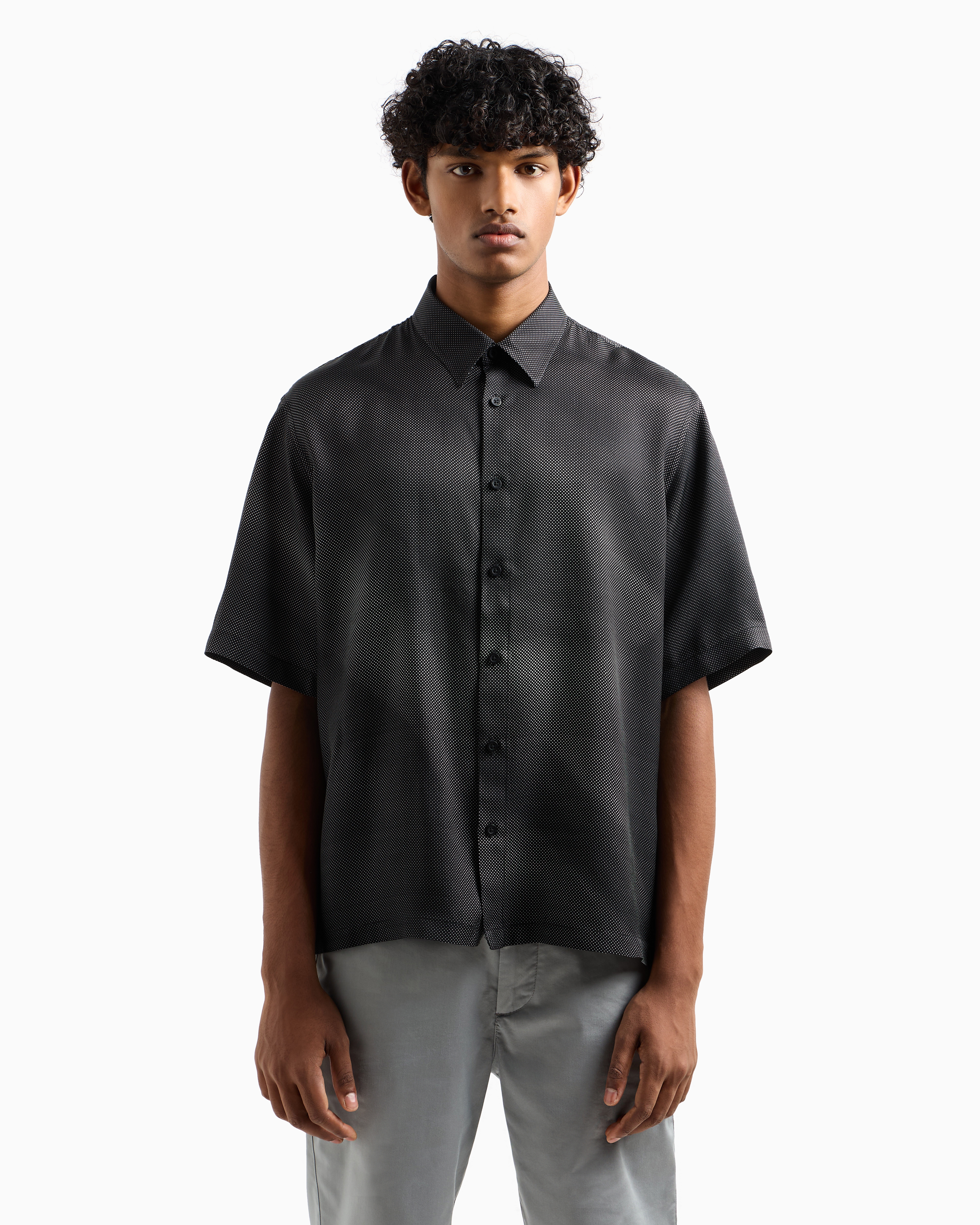 Armani Exchange Casual Shirts In Black