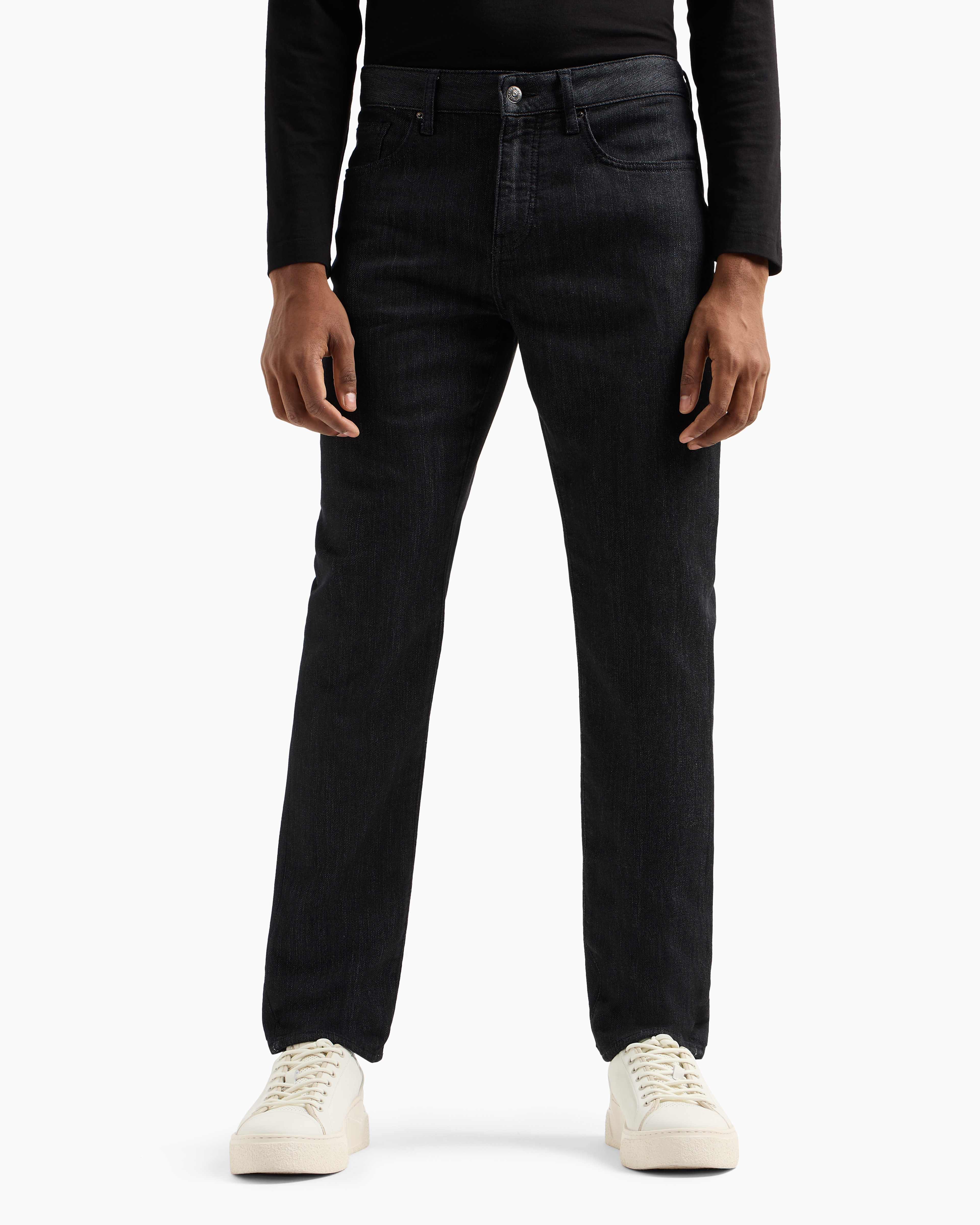 Armani Exchange - J14 skinny fit jeans stone washed cotton denim, Man, Black, Size: