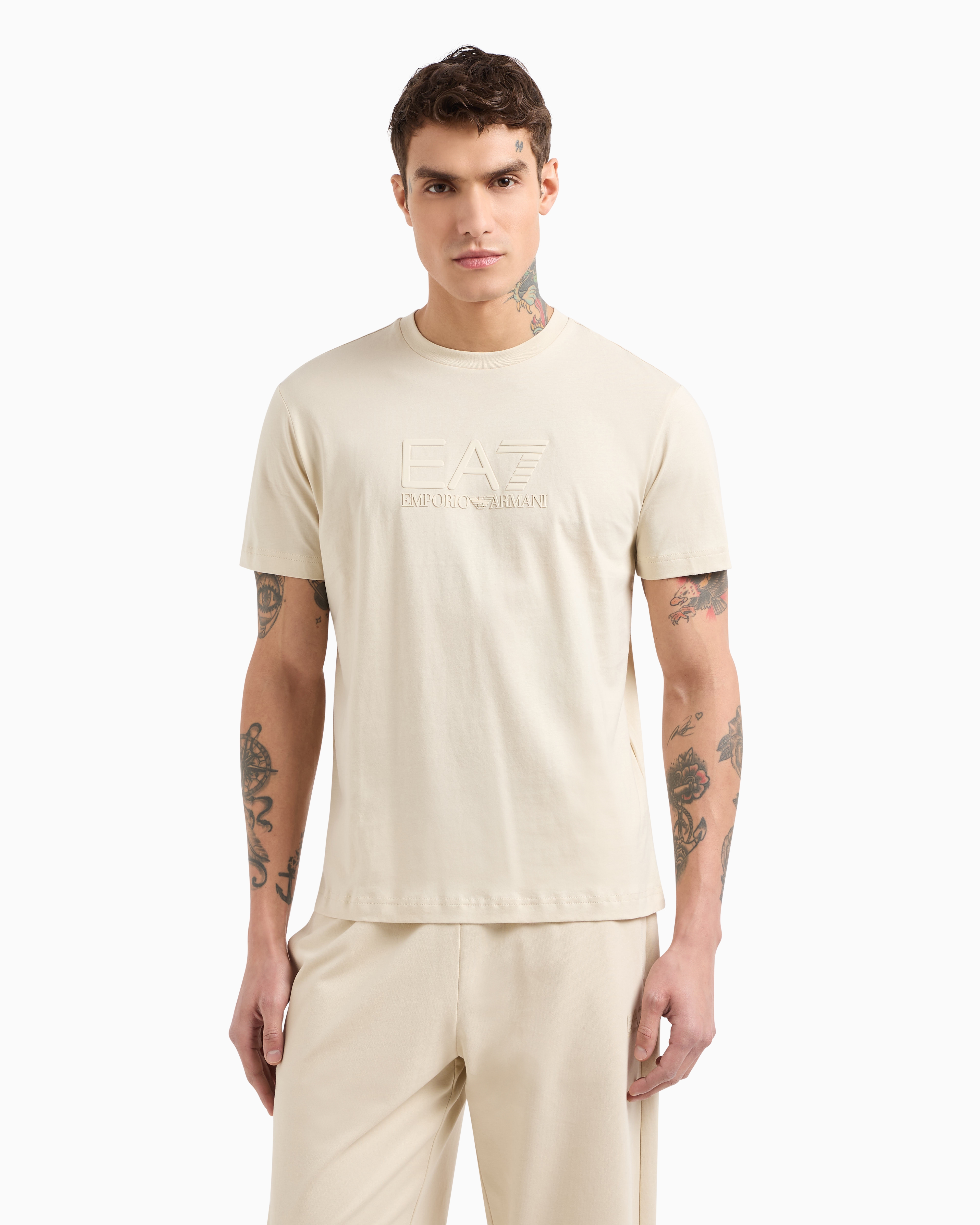 EA7 Tシャツ バックプリント 7M000302-AF12874-U1079 ベージュ EA7 Tシャツ バックプリント 7M000302-AF12874-U1079 ベージュ