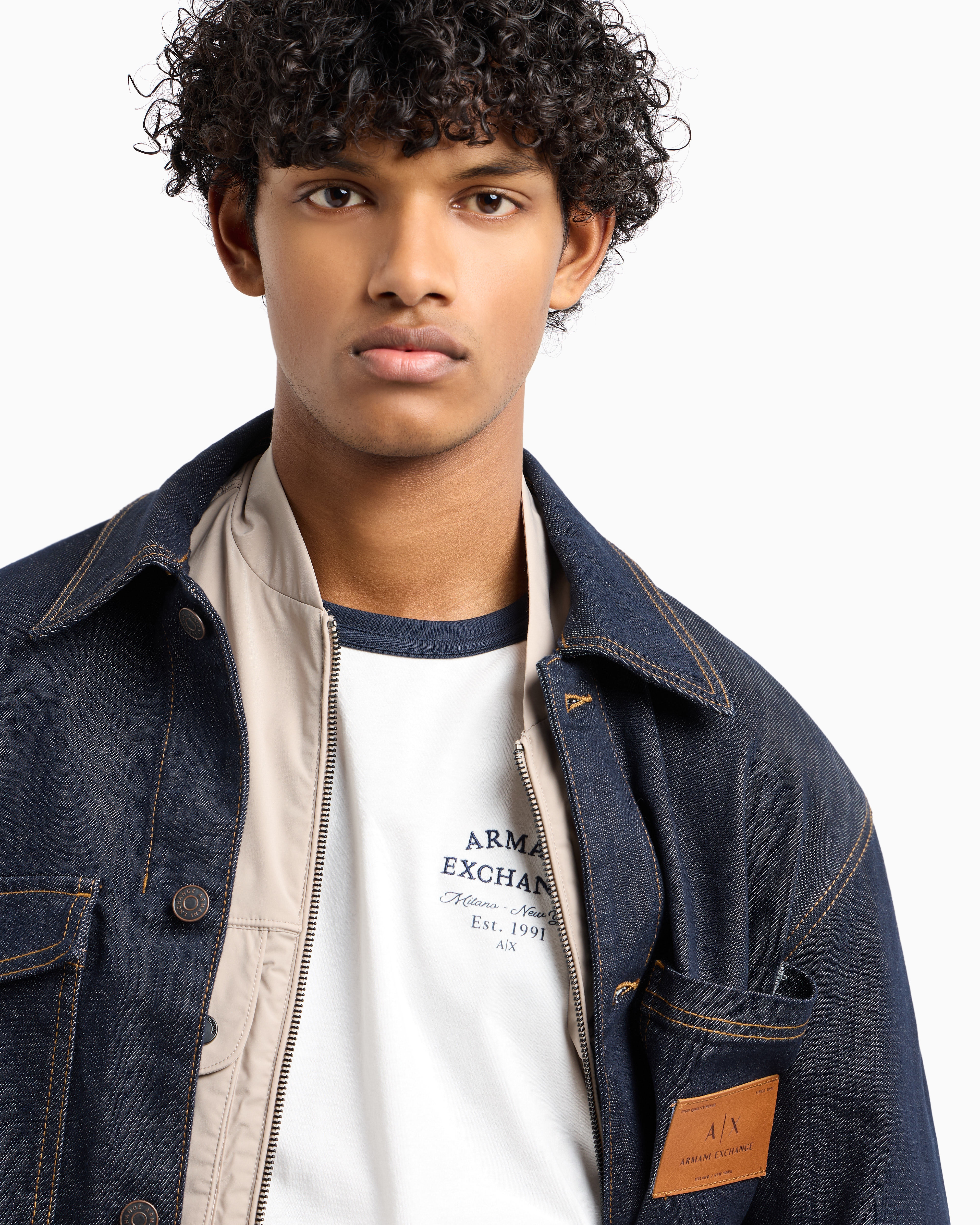 Armani Exchange - ASV Organic Cotton Regular Fit T-Shirt, Man, White, Size: