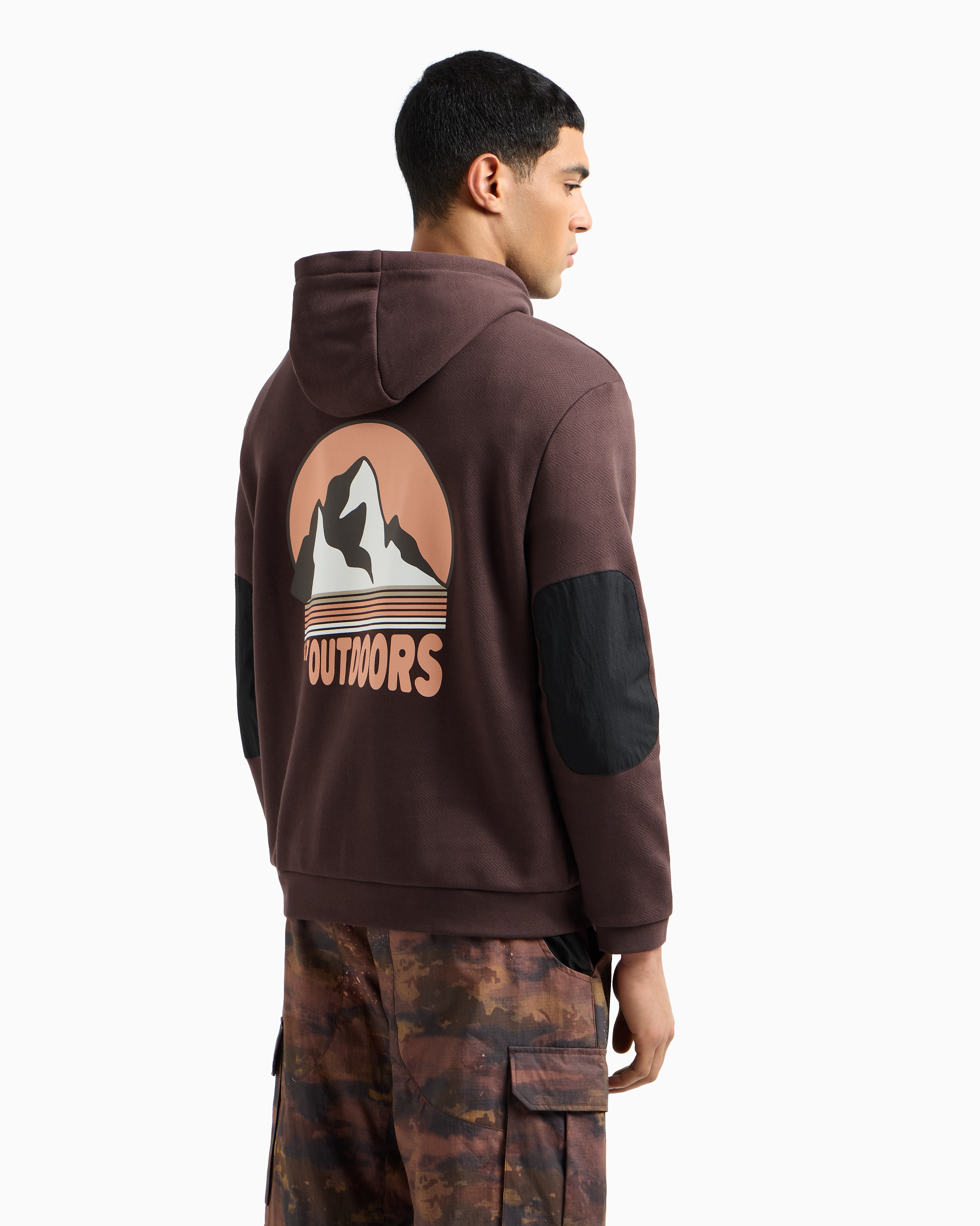 EA7 DYNAMIC ATHLETE COTTON OVERSIZED-PRINT SWEATSHIRT