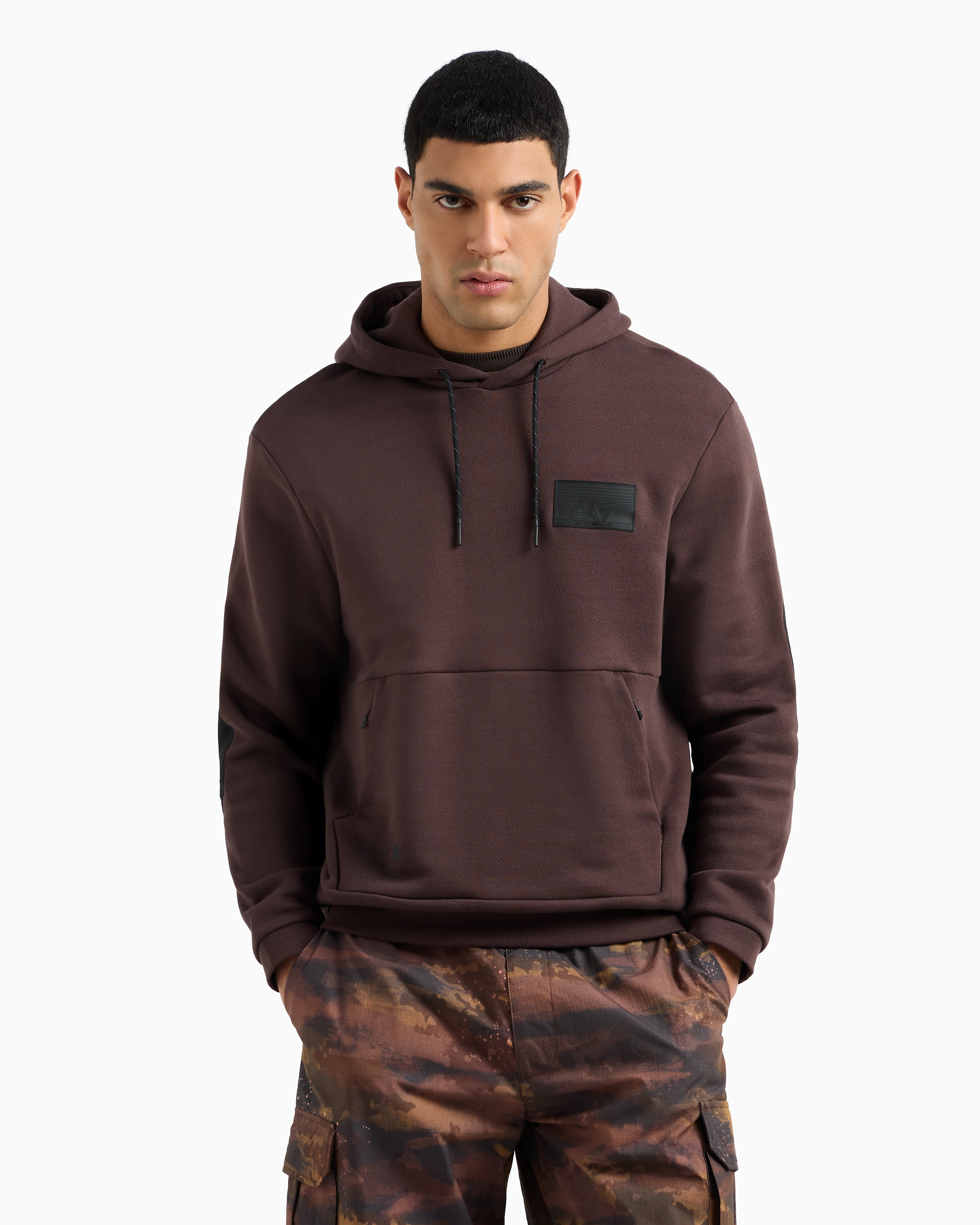 EA7 DYNAMIC ATHLETE COTTON OVERSIZED-PRINT SWEATSHIRT