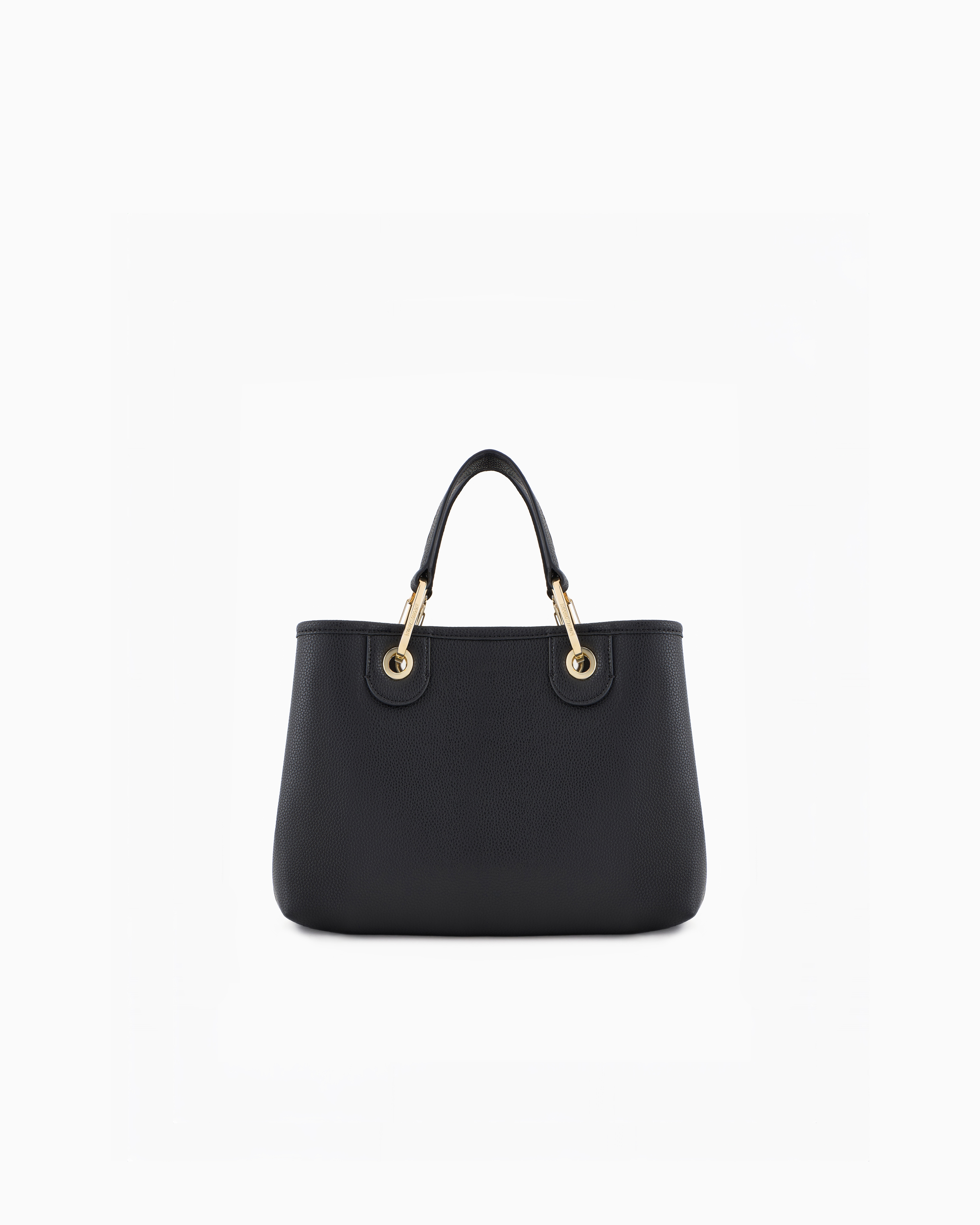 Emporio Armani Myea Shopper Bag With Deer Print In Schwarz