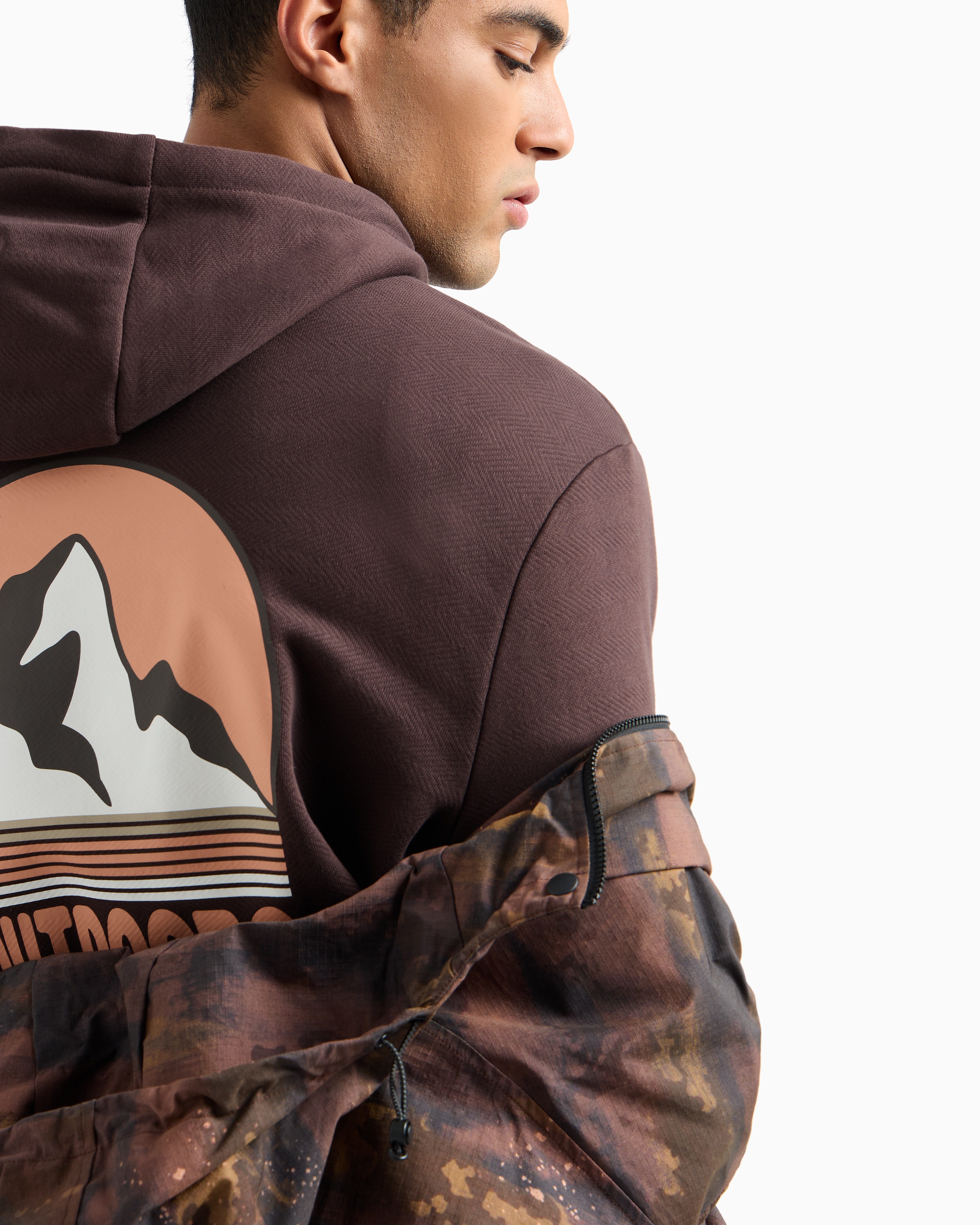 EA7 DYNAMIC ATHLETE COTTON OVERSIZED-PRINT SWEATSHIRT