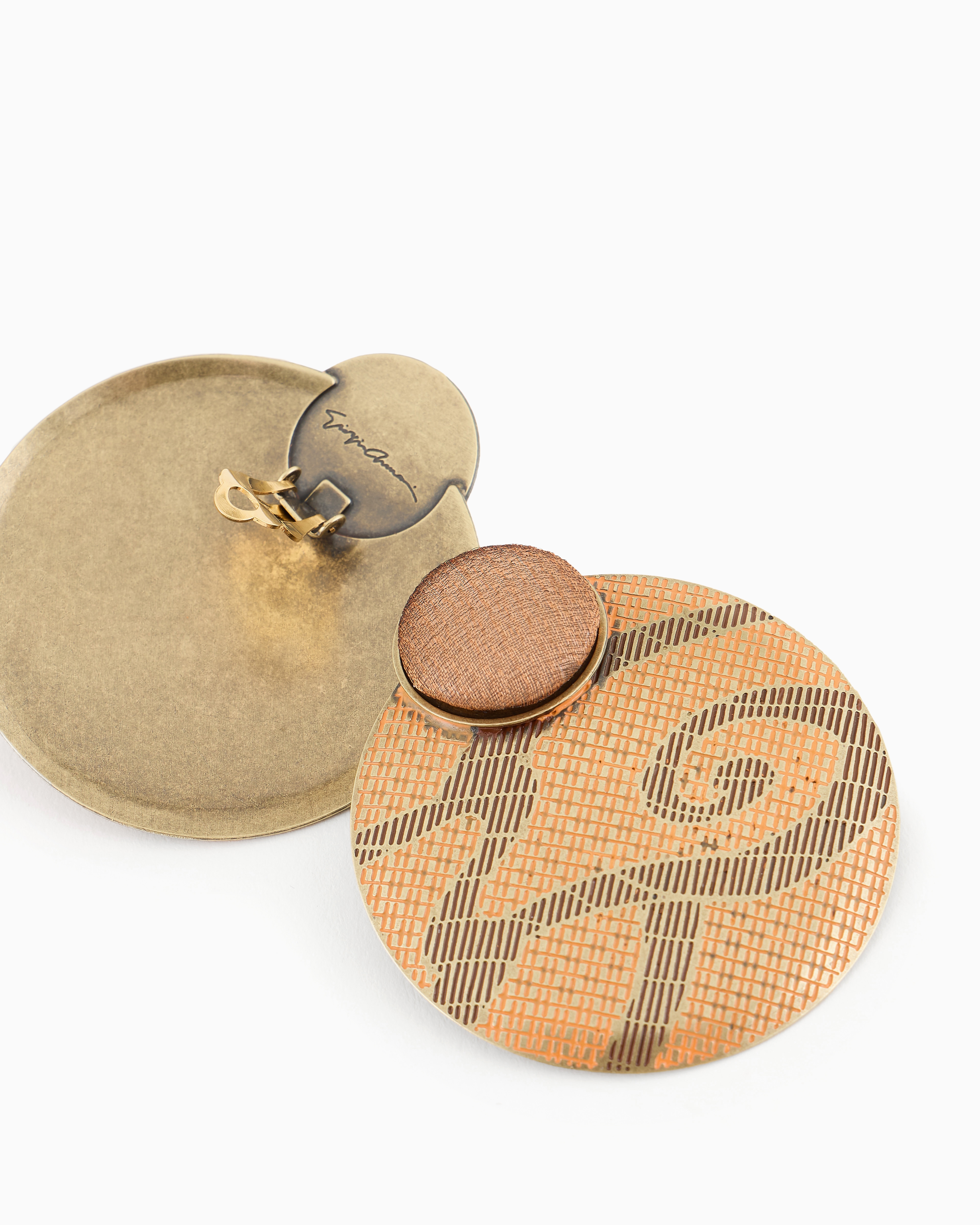 Giorgio Armani Brass And Resin Clip-on Earrings