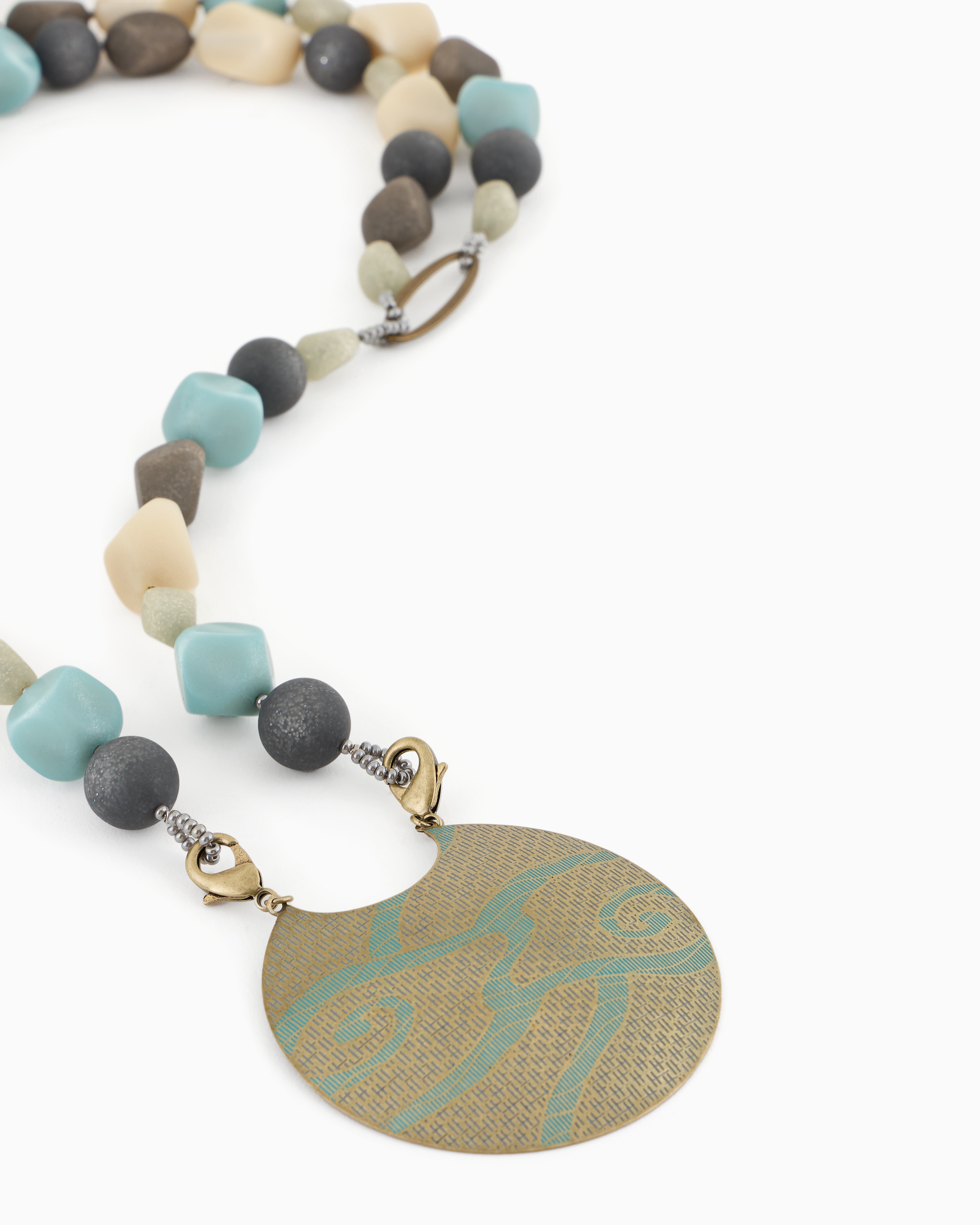 Giorgio Armani Multistrand Necklace In Resin And Brass
