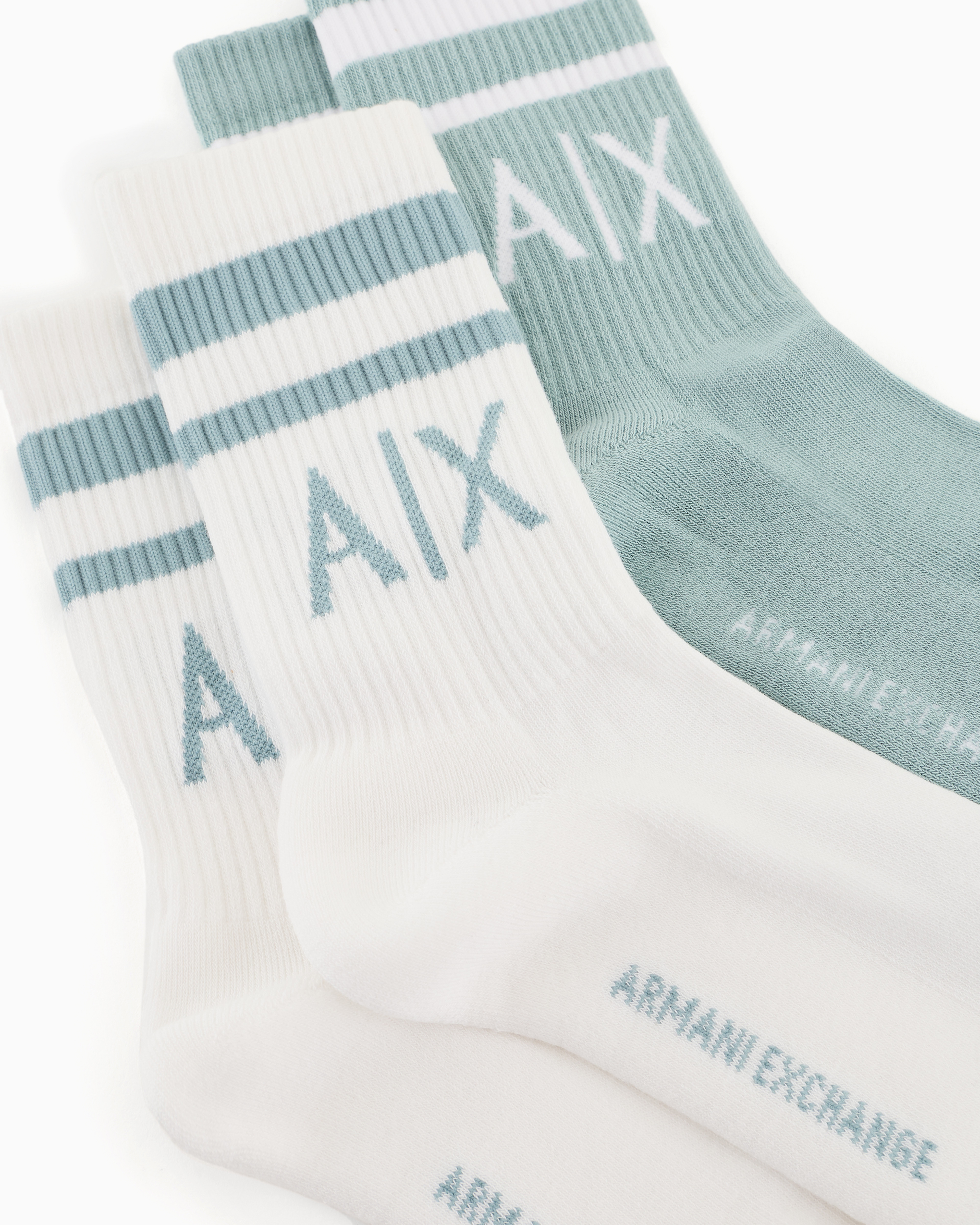 Armani Exchange Set Mit 2 Paar Socken Aus Baumwollmischung Mit Logo In Hellblau