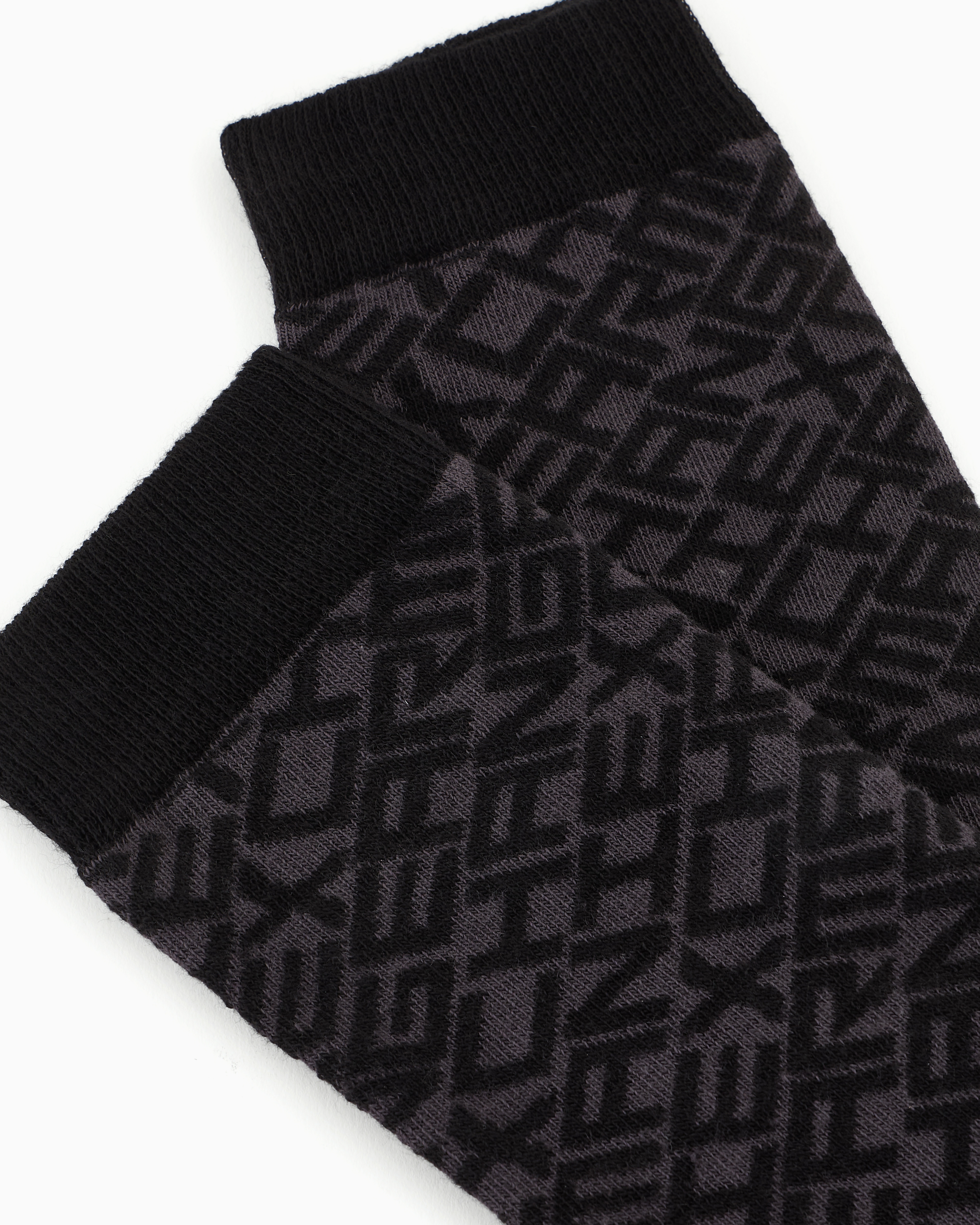 Armani Exchange Socken Aus Baumwollmischung Mit Logo In Schwarz