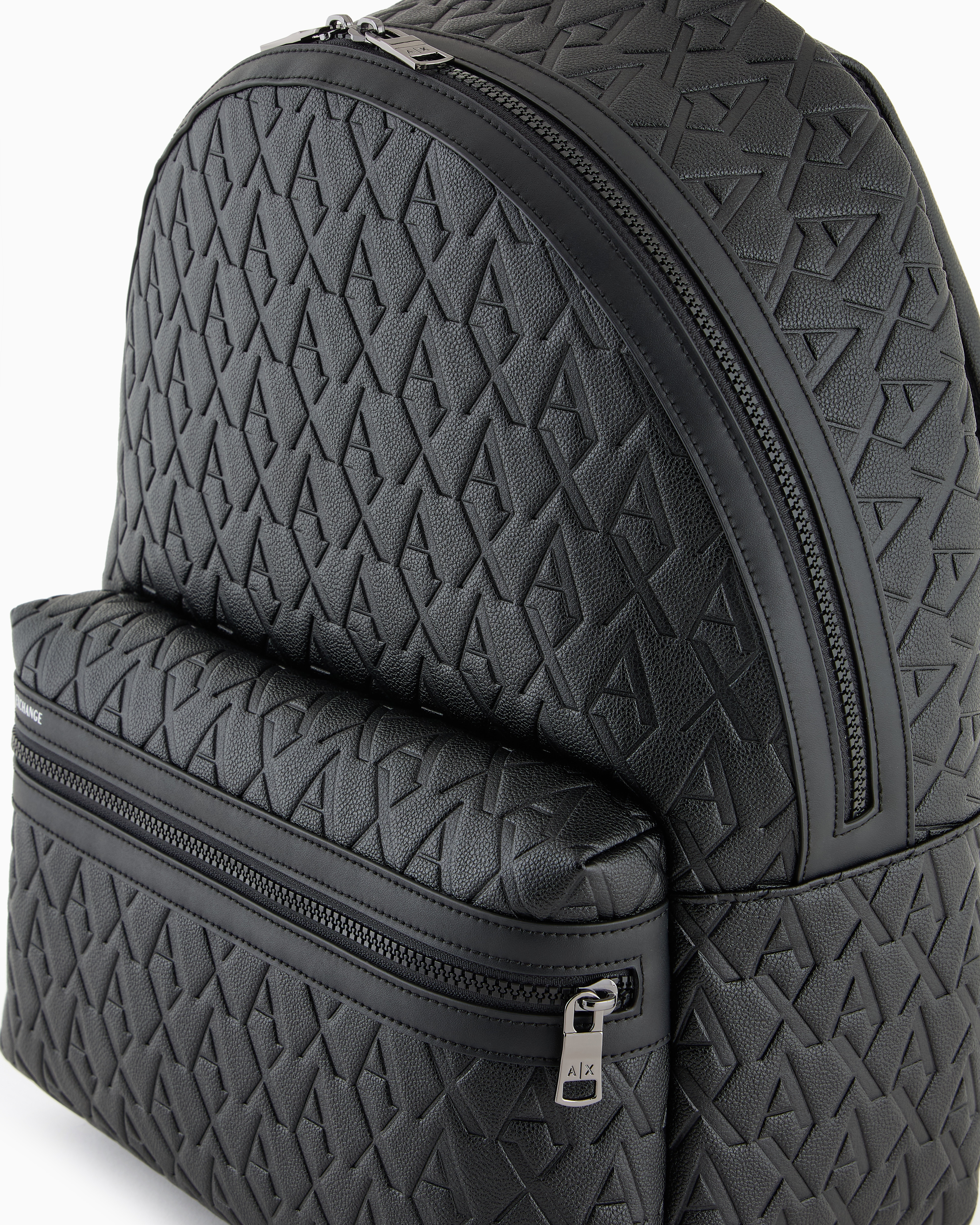 Armani Exchange Asv Recycled Material Backpack In Black