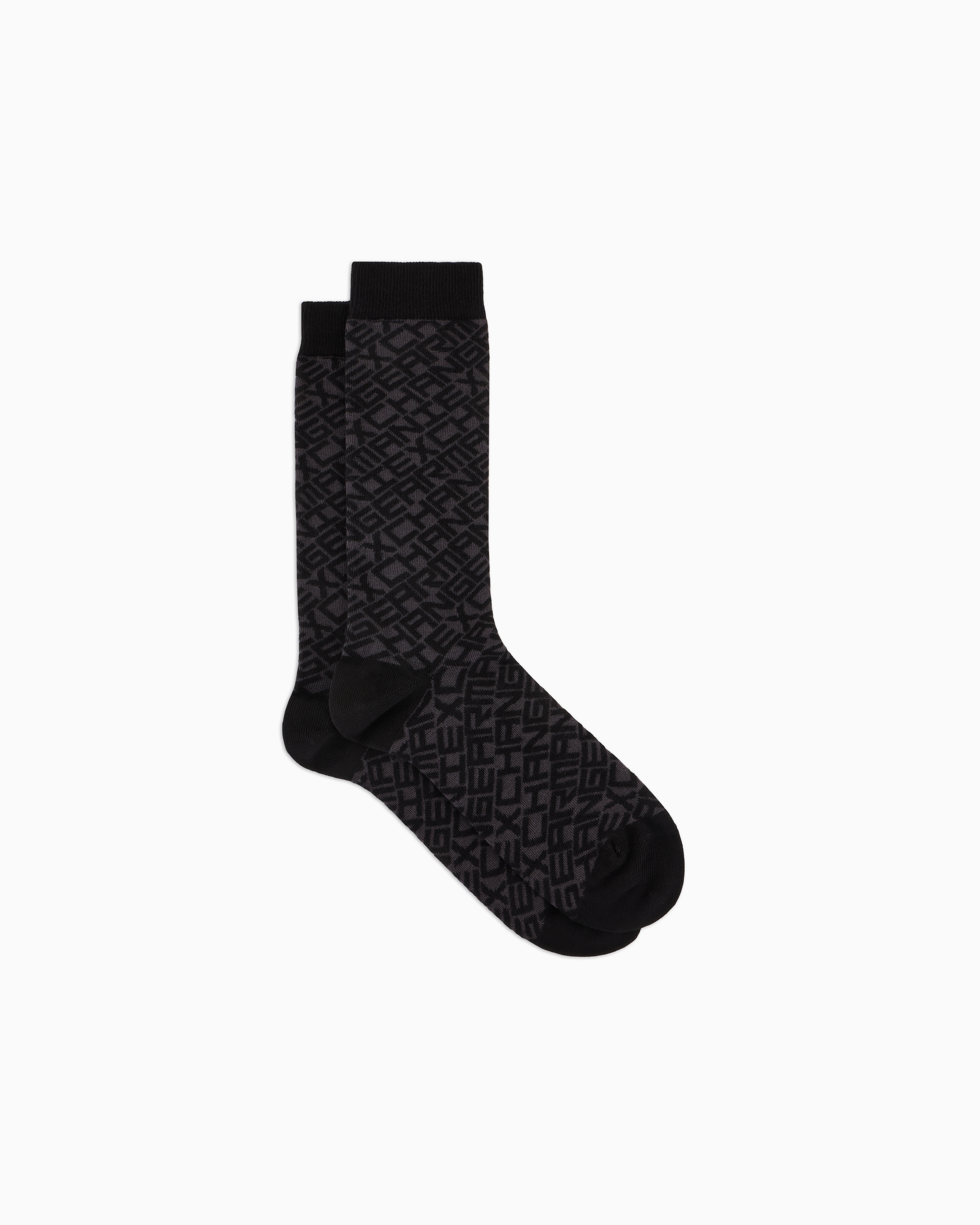 Armani Exchange Socken Aus Baumwollmischung Mit Logo In Schwarz