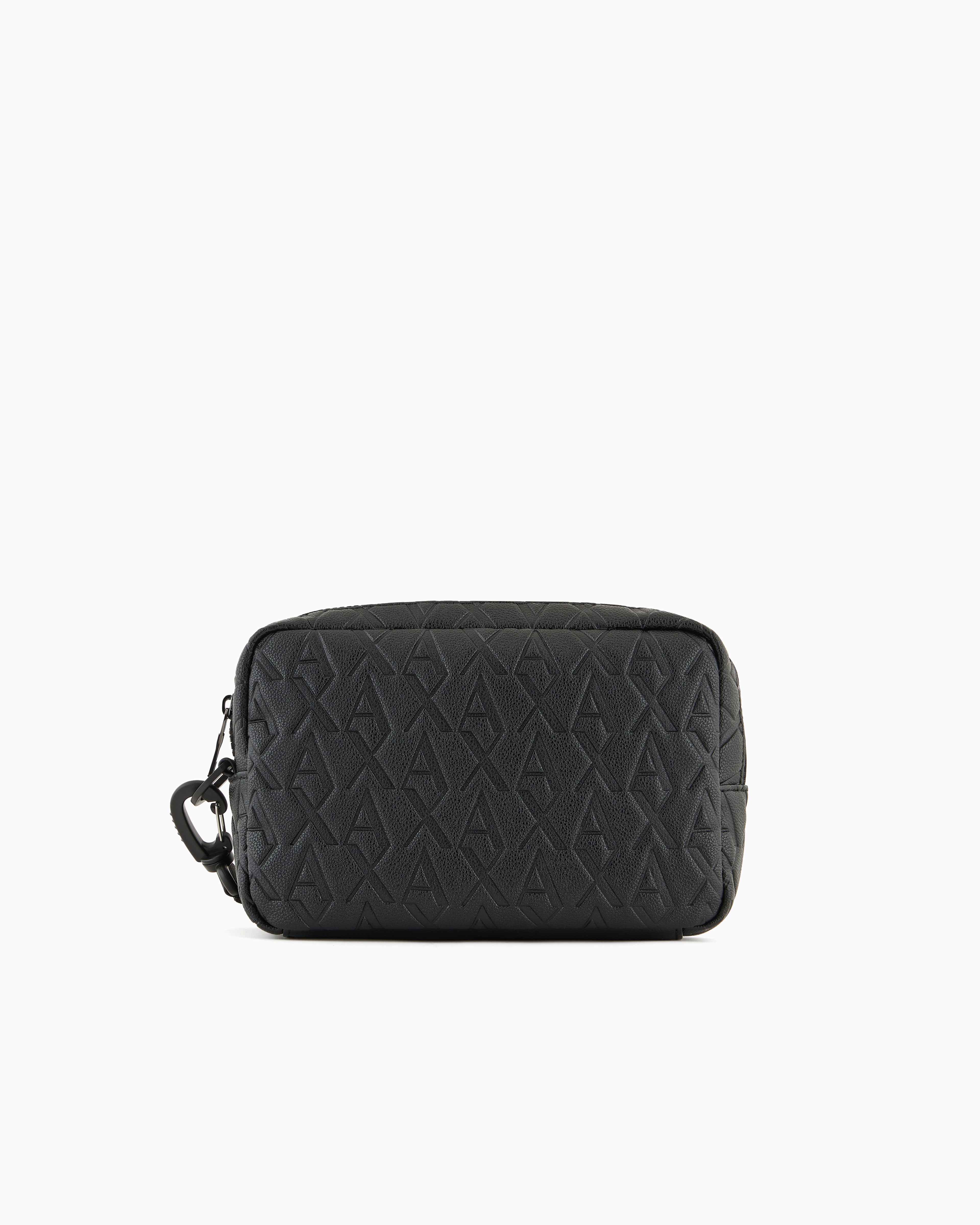 ARMANI EXCHANGE CLUTCH BAG WITH ALLOVER EMBOSSED LOGO