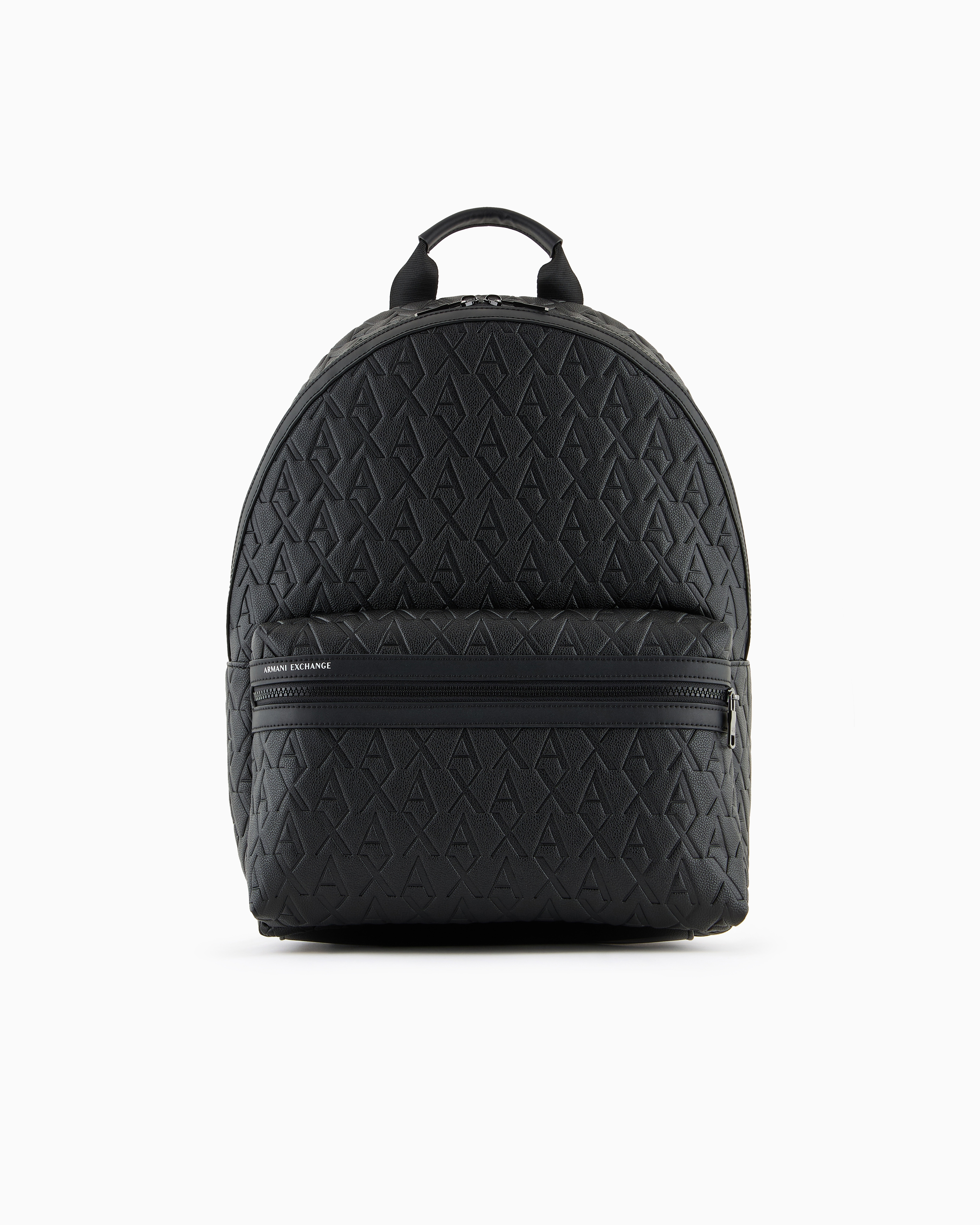 Armani Exchange Asv Recycled Material Backpack In Black