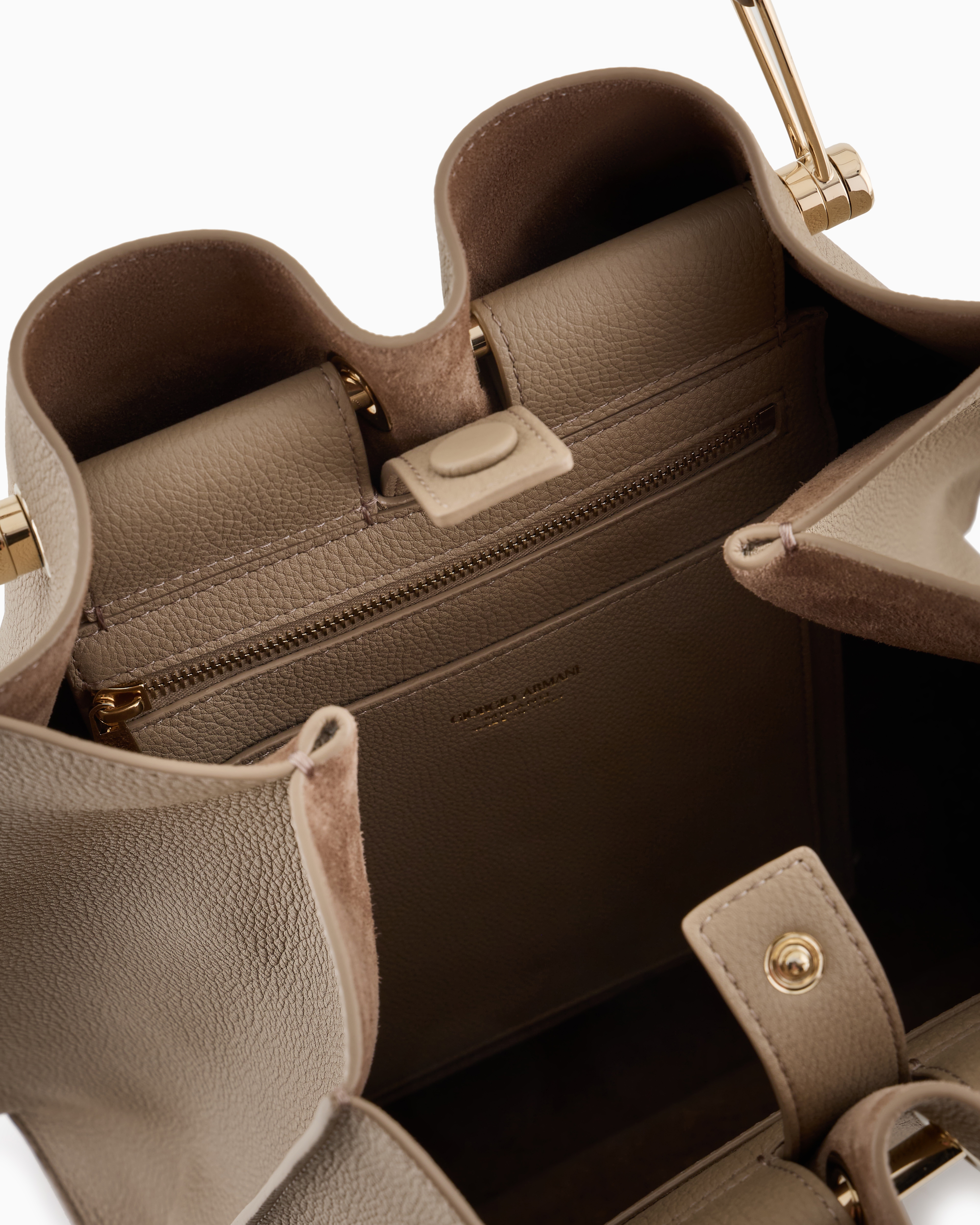 Giorgio Armani Medium Shopper Bag In Pebbled Leather