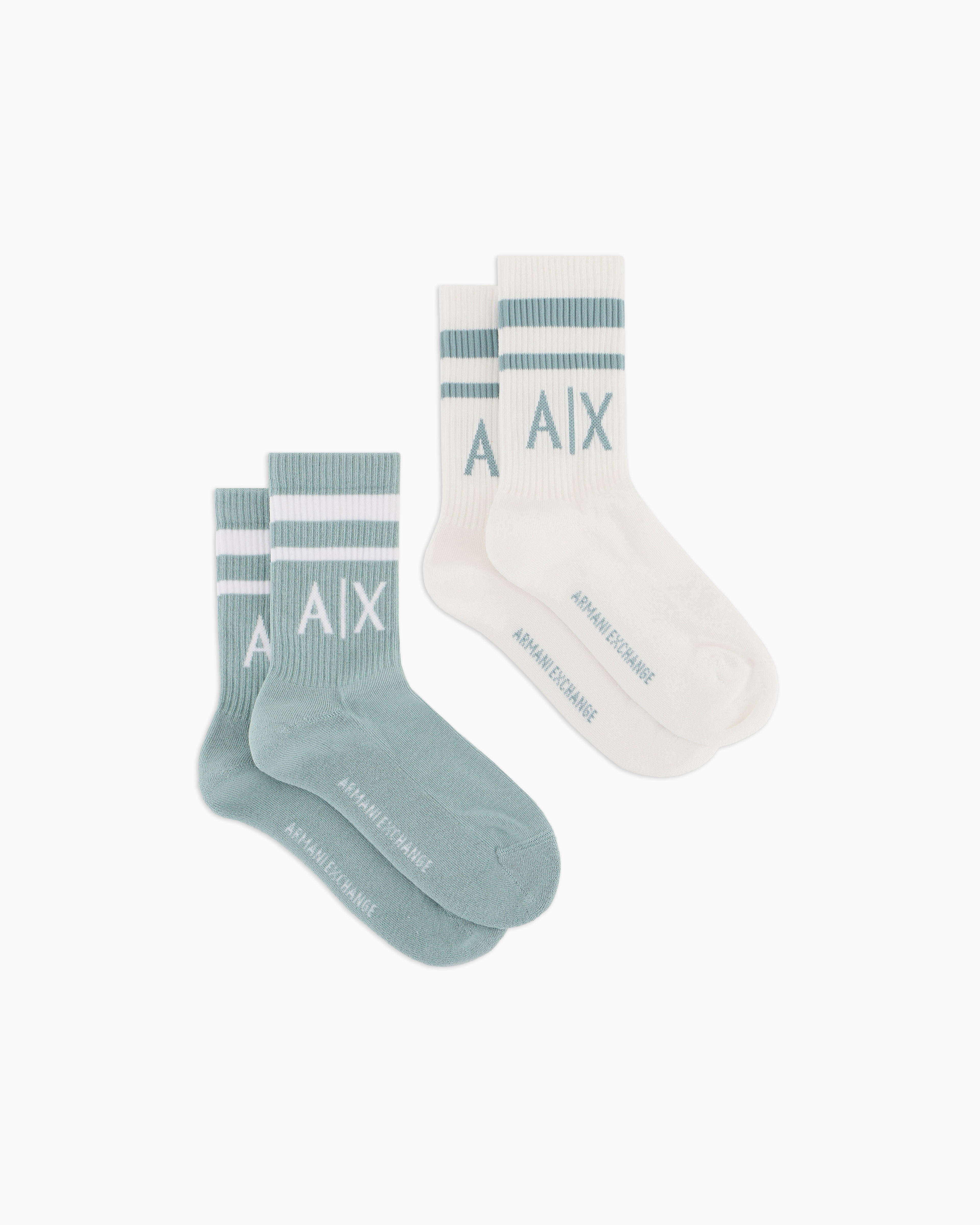 Armani Exchange Set Mit 2 Paar Socken Aus Baumwollmischung Mit Logo In Hellblau