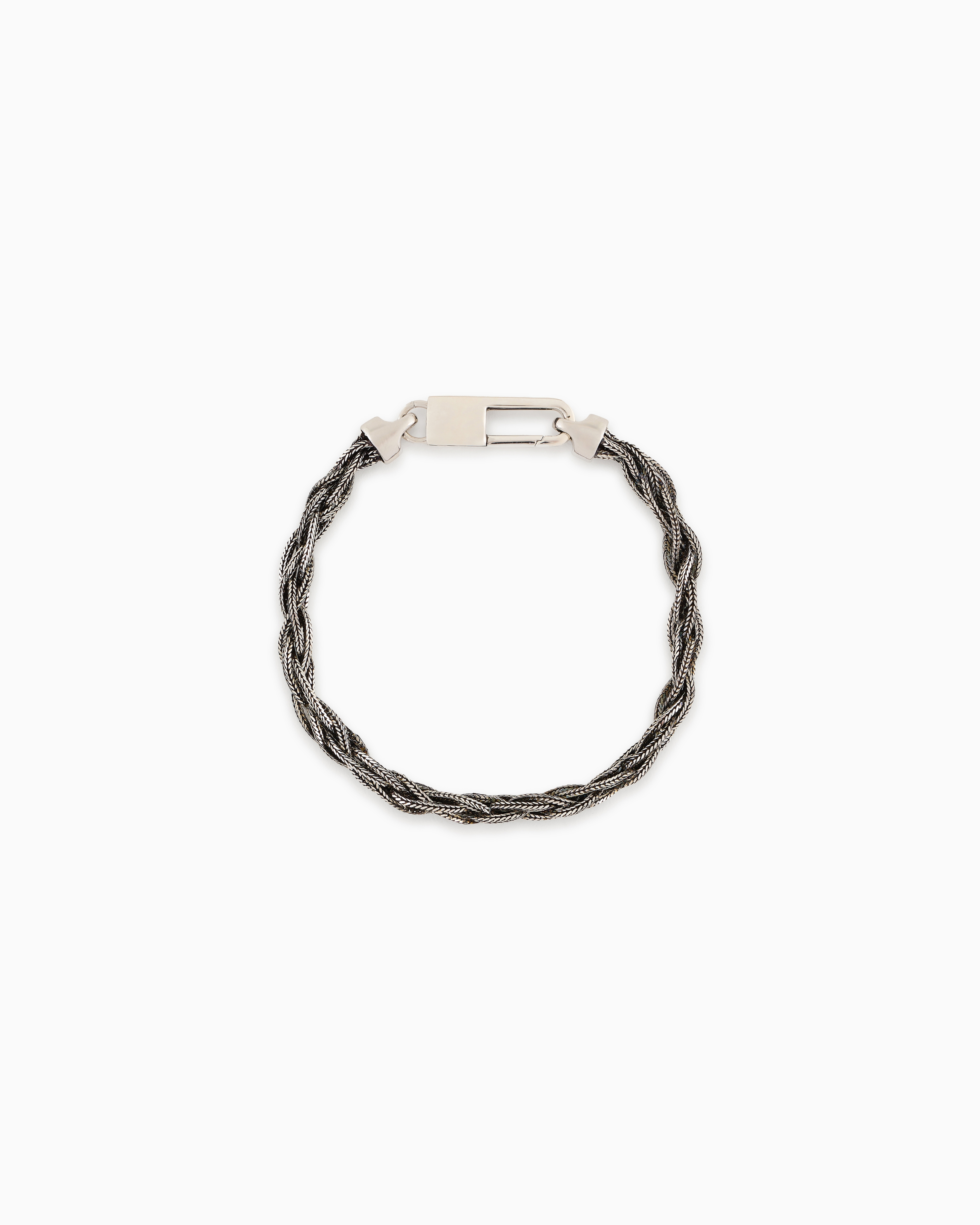 Giorgio Armani Chain-link Detailing Bracelets In Silver