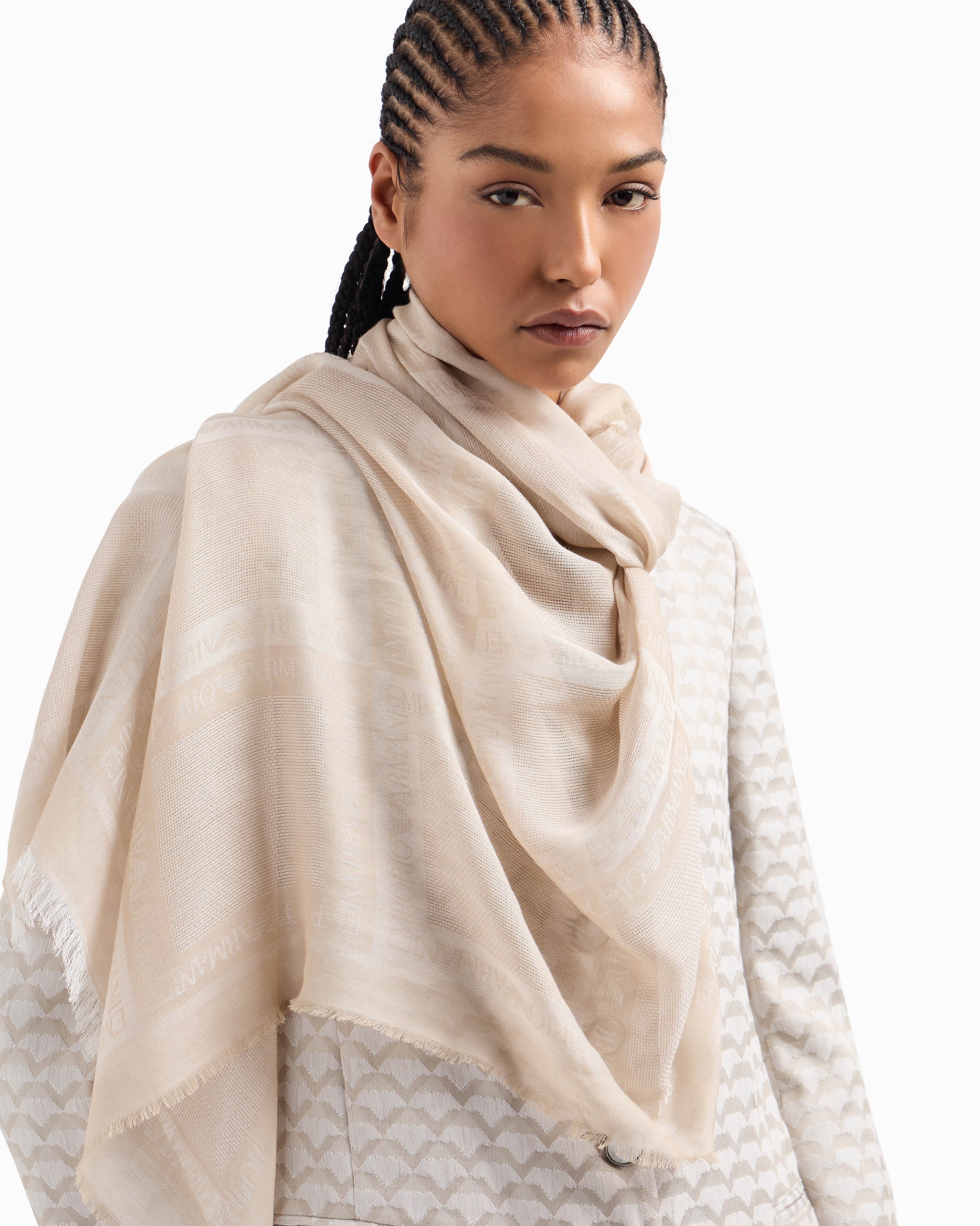 Emporio Armani Scarves In Beige