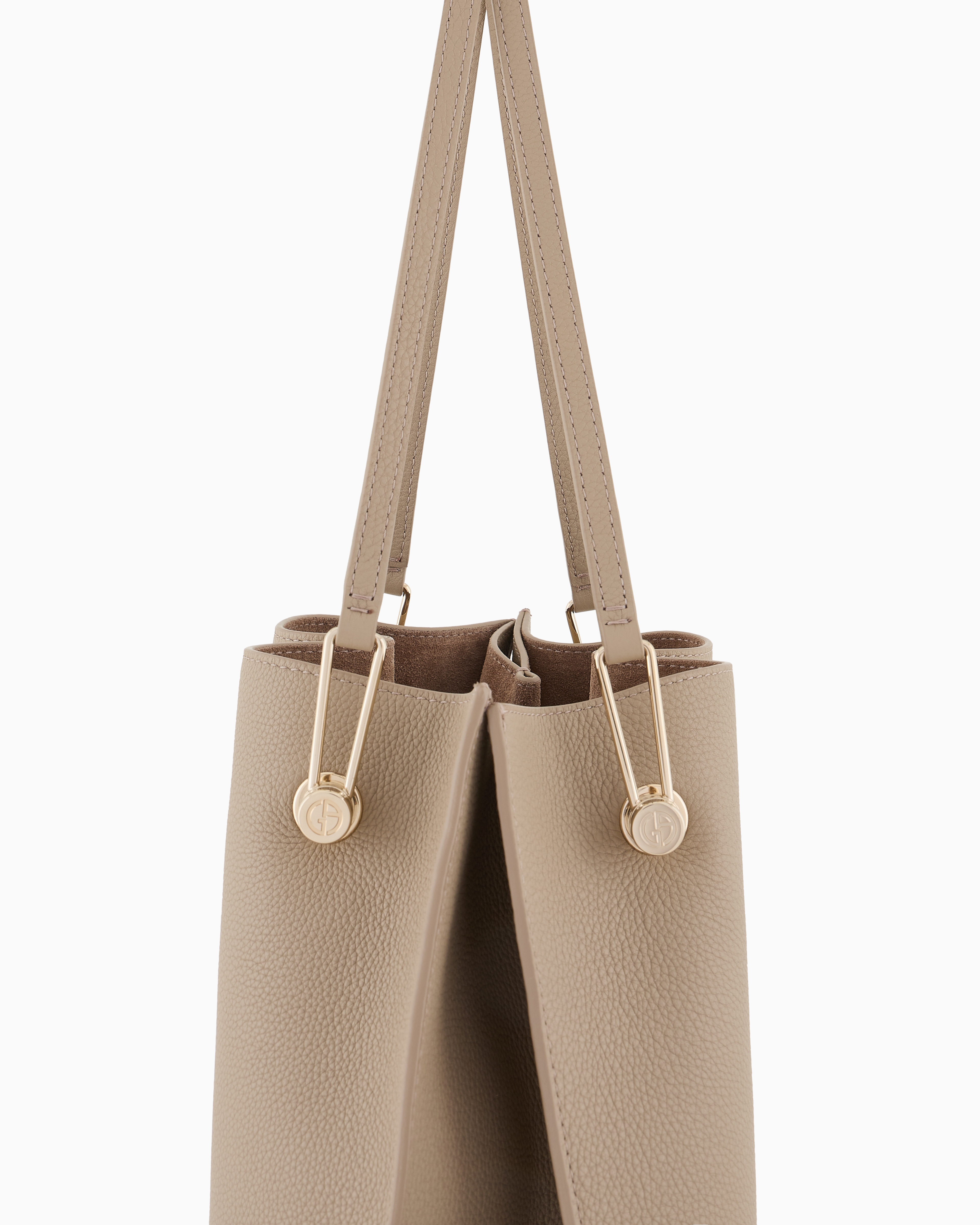 Giorgio Armani Medium Shopper Bag In Pebbled Leather