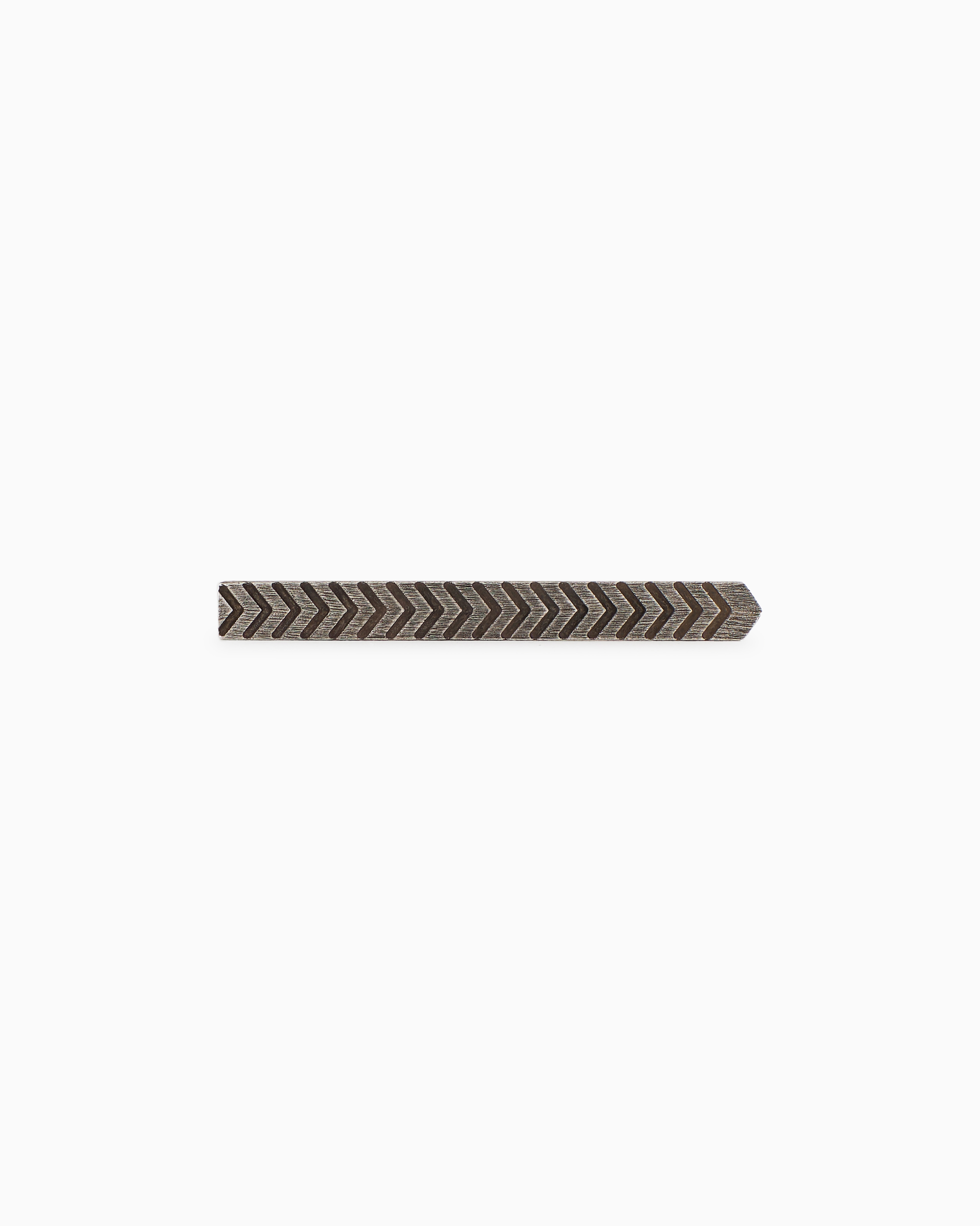 Giorgio Armani Sterling Silver Tie Bar In Silver