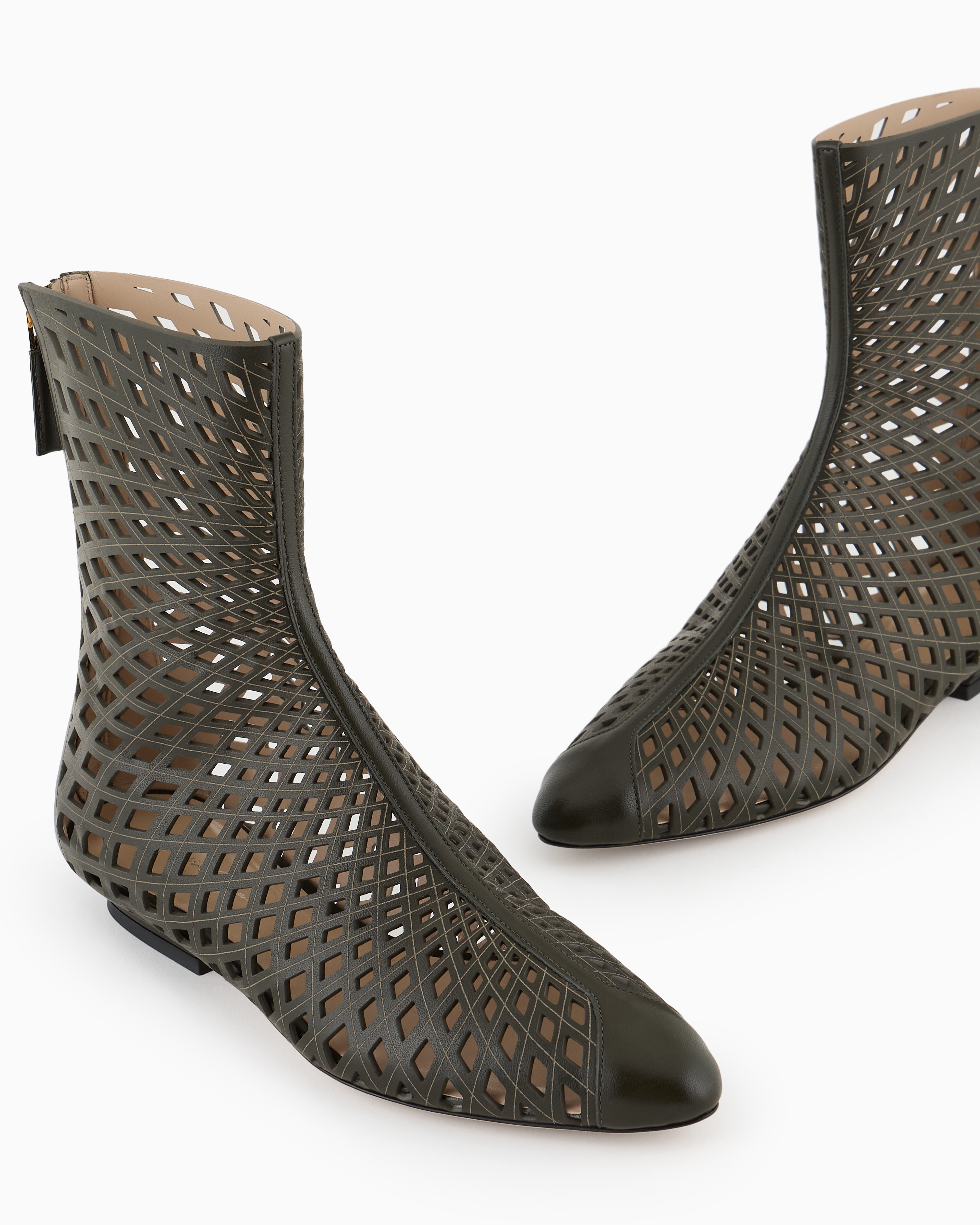 Giorgio Armani Leather Ankle Boots